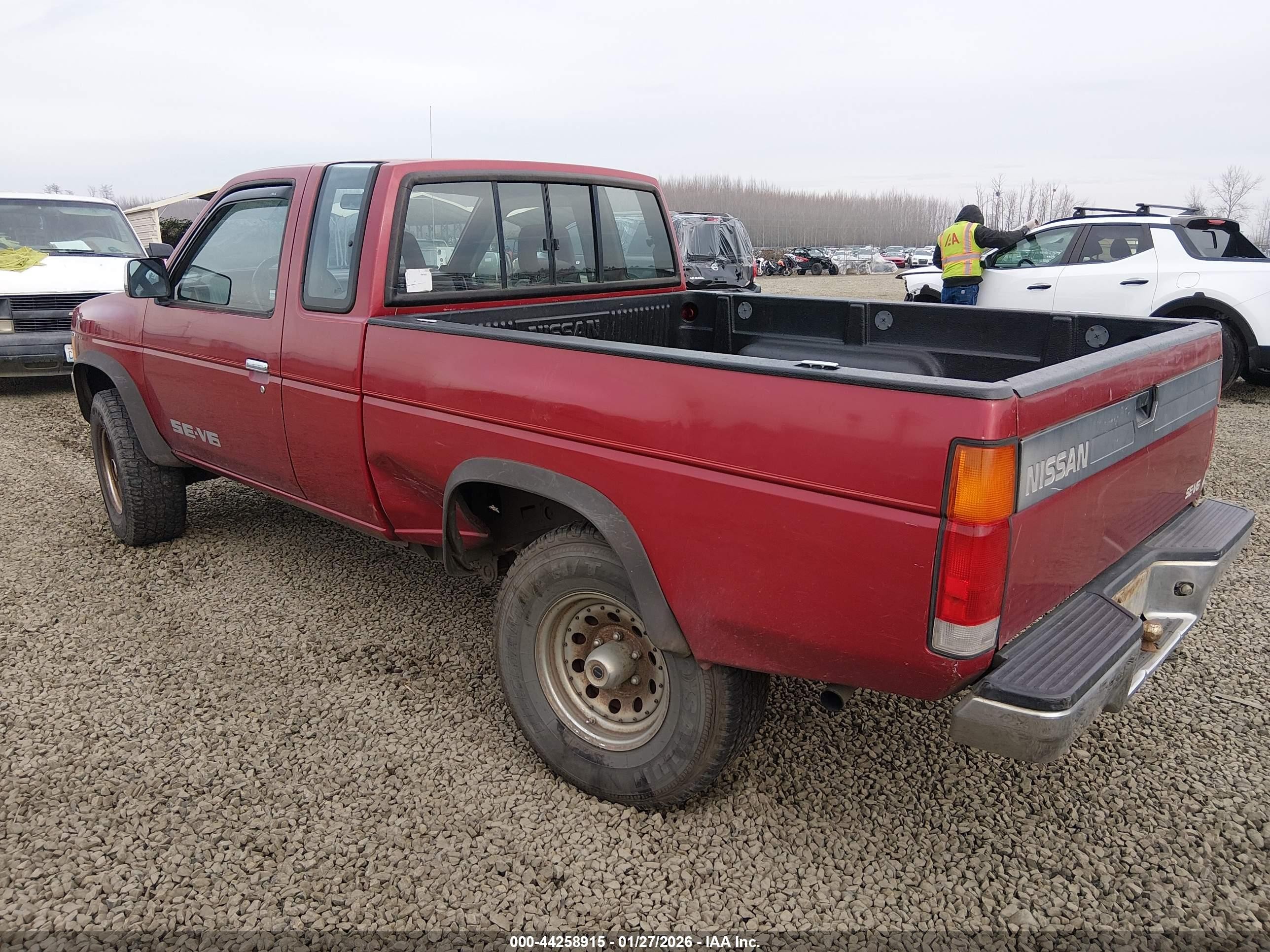 1993 Nissan Truck King Cab Se Red vin: 1N6HD16Y4PC417721