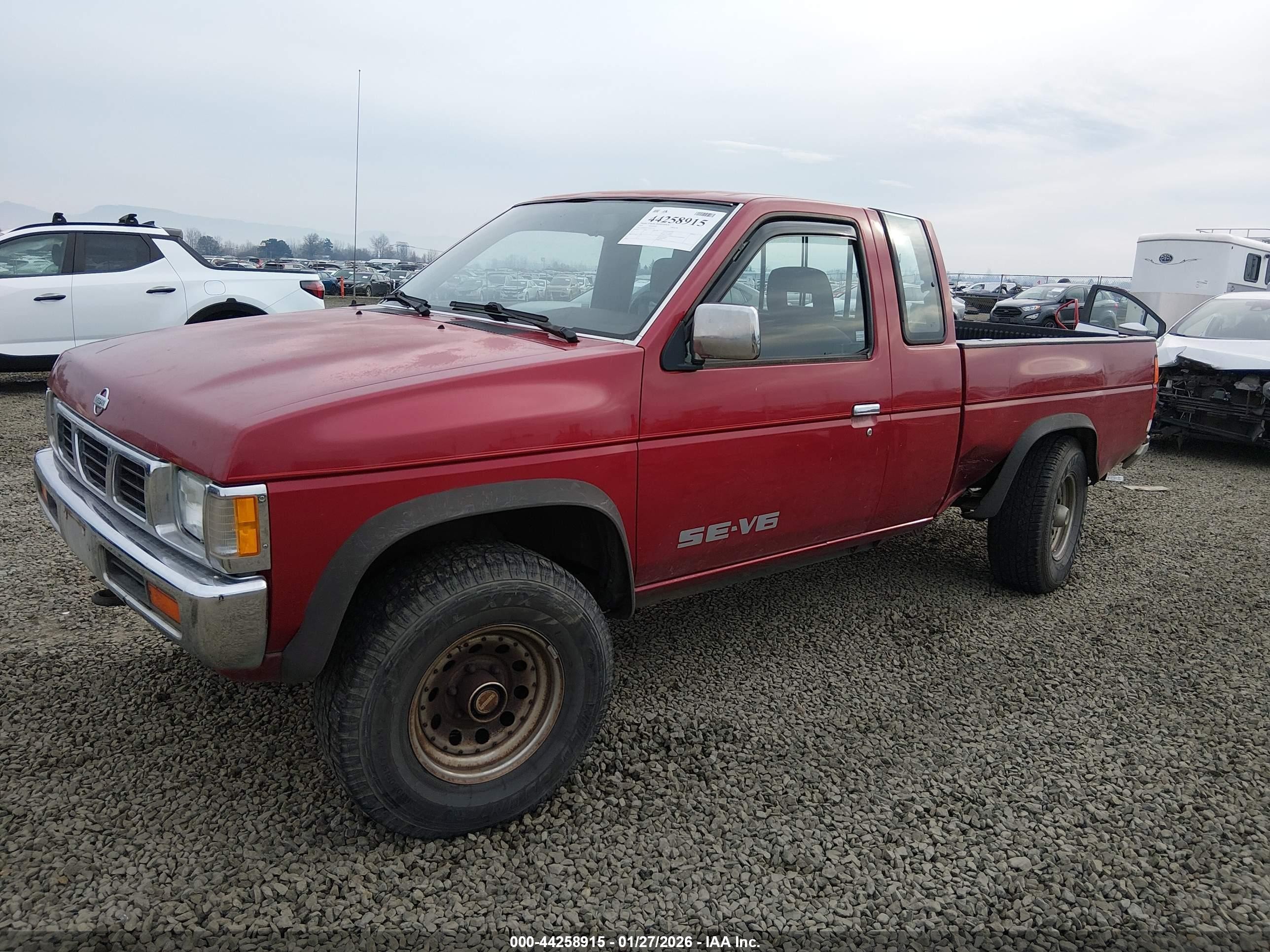 1993 Nissan Truck King Cab Se Red vin: 1N6HD16Y4PC417721