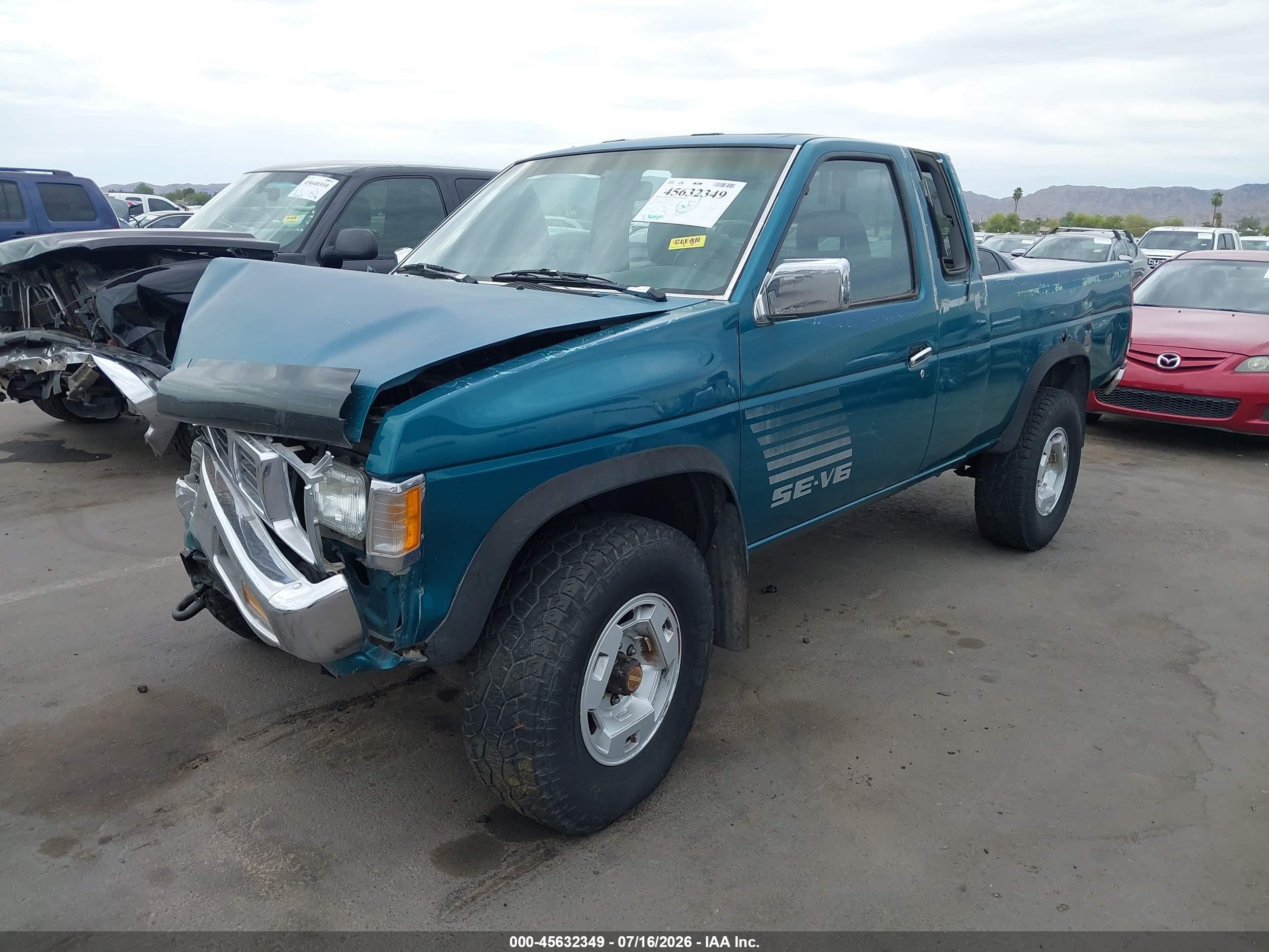 1995 Nissan Truck King Cab Se/king Cab Xe Green vin: 1N6HD16Y4SC352541