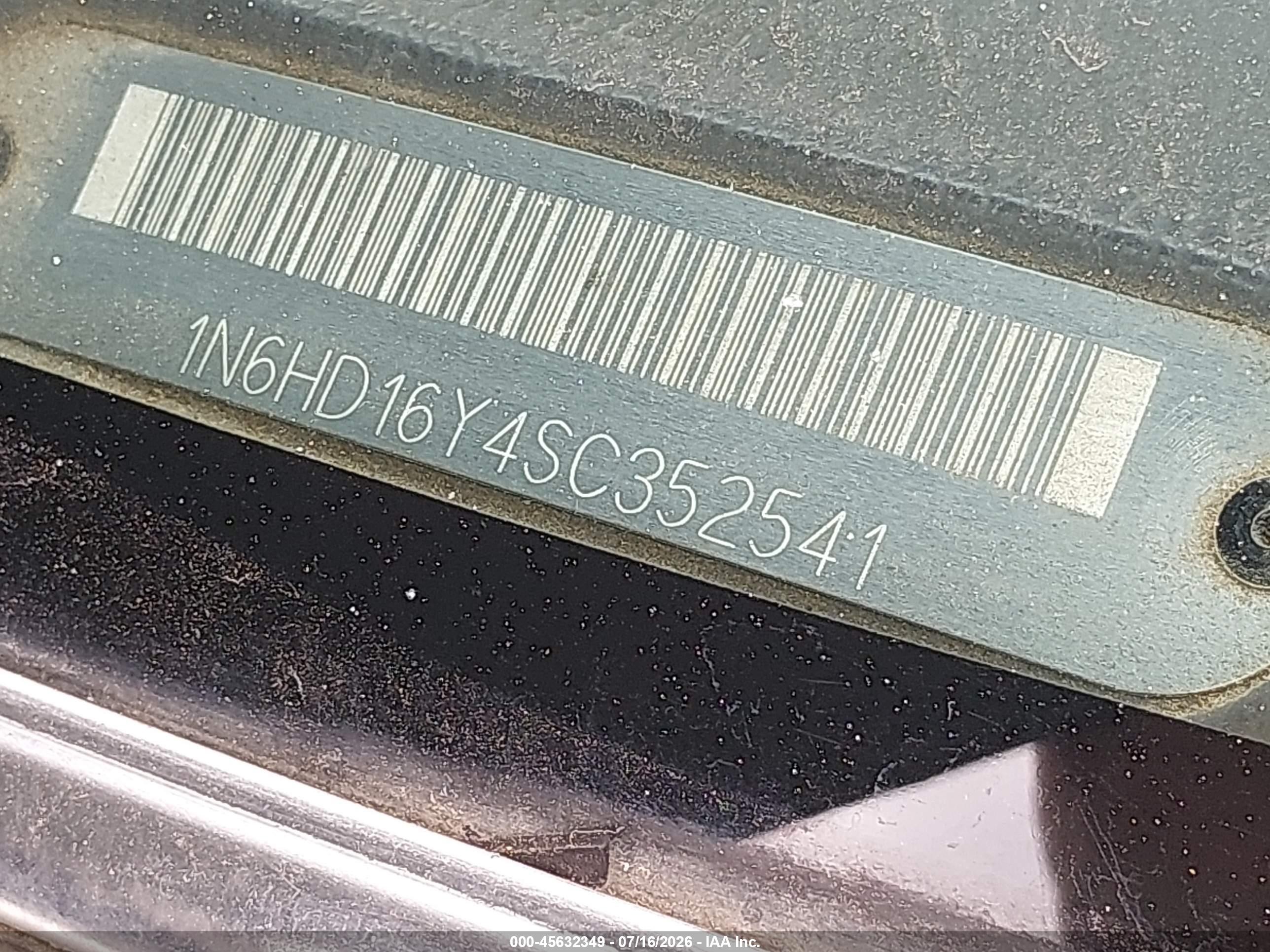 1995 Nissan Truck King Cab Se/king Cab Xe Green vin: 1N6HD16Y4SC352541