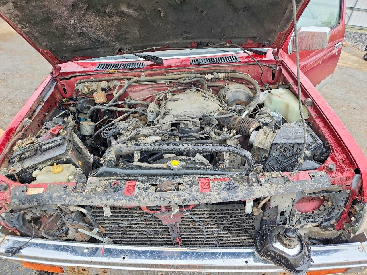 1991 Nissan Truck King Cab Red vin: 1N6HD16Y7MC402691