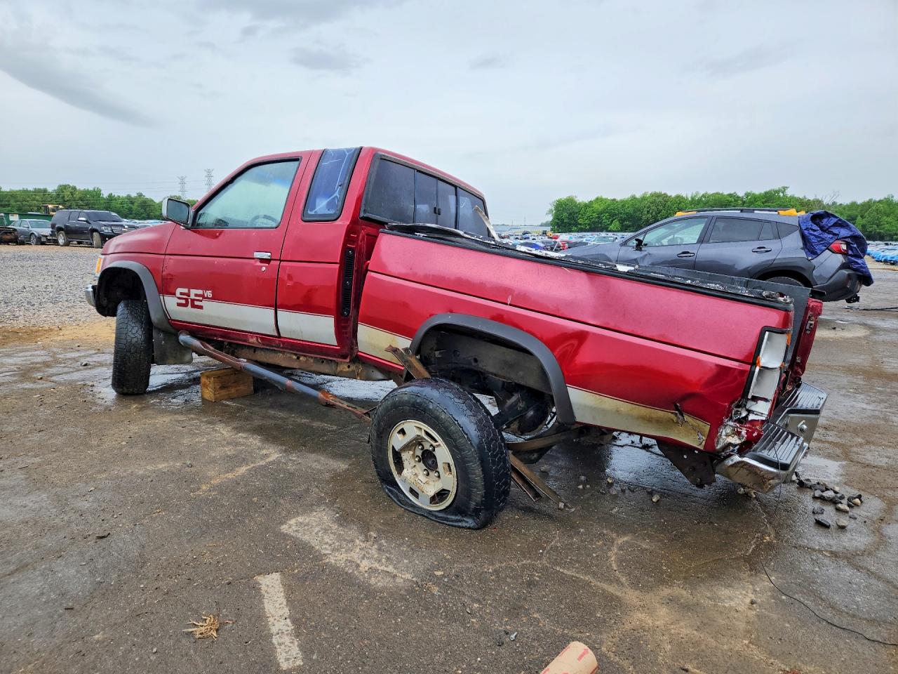 1991 Nissan Truck King Cab Red vin: 1N6HD16Y7MC402691