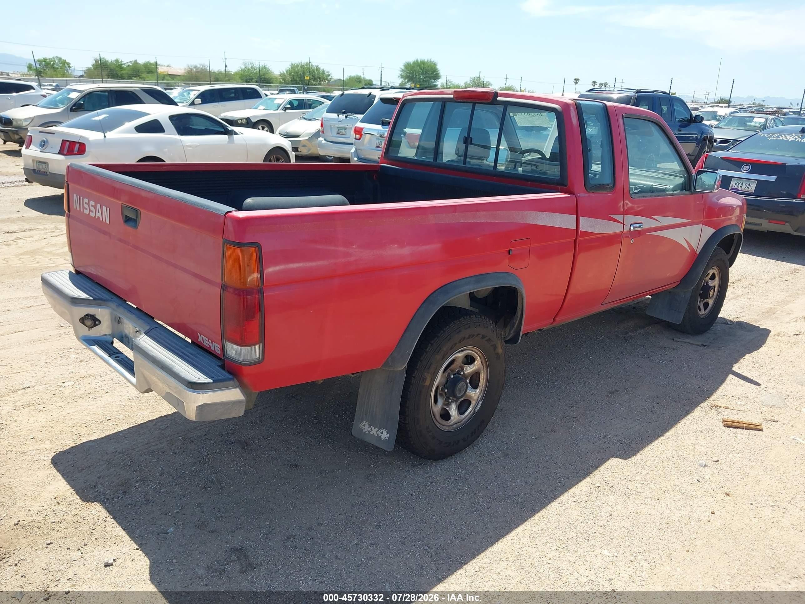1994 Nissan Truck King Cab Se/king Cab Xe Red vin: 1N6HD16Y9RC387876