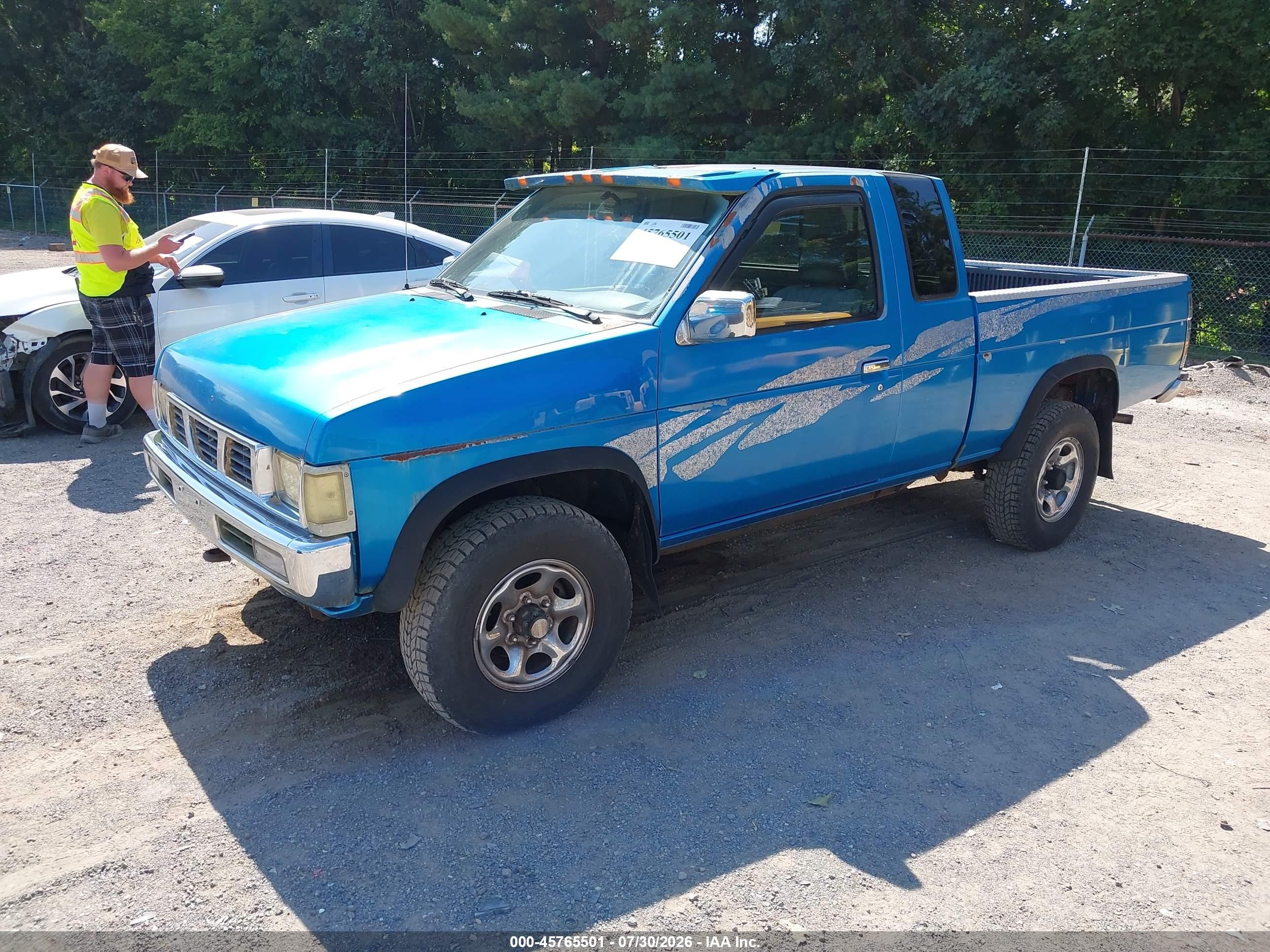 1995 Nissan Truck King Cab Se/king Cab Xe Blue vin: 1N6HD16YXSC314943