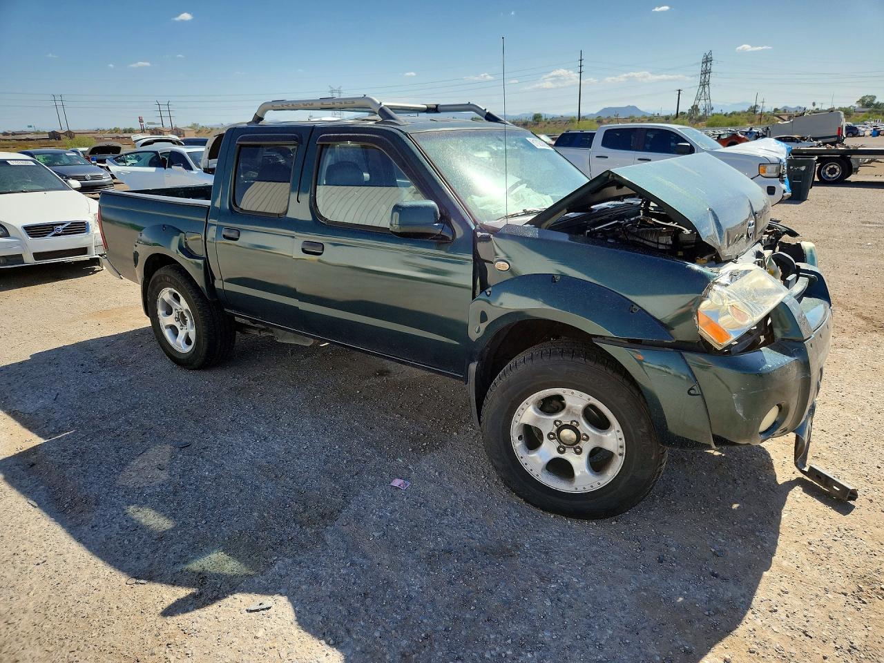2001 Nissan Frontier Crew Cab Sc Green vin: 1N6MD27T81C374015