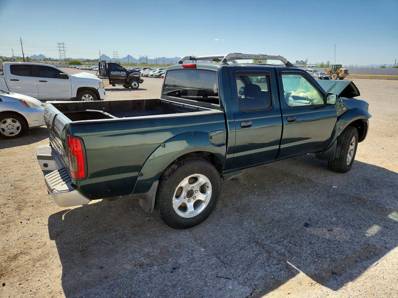 2001 Nissan Frontier Crew Cab Sc Green vin: 1N6MD27T81C374015