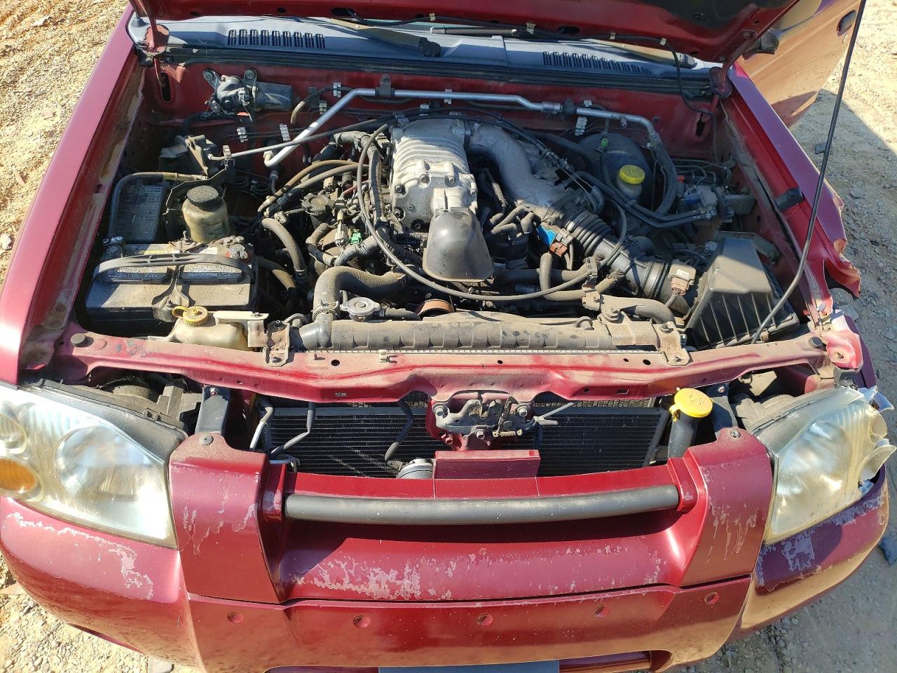 2002 Nissan Frontier Crew Cab Sc Red vin: 1N6MD29Y72C369334