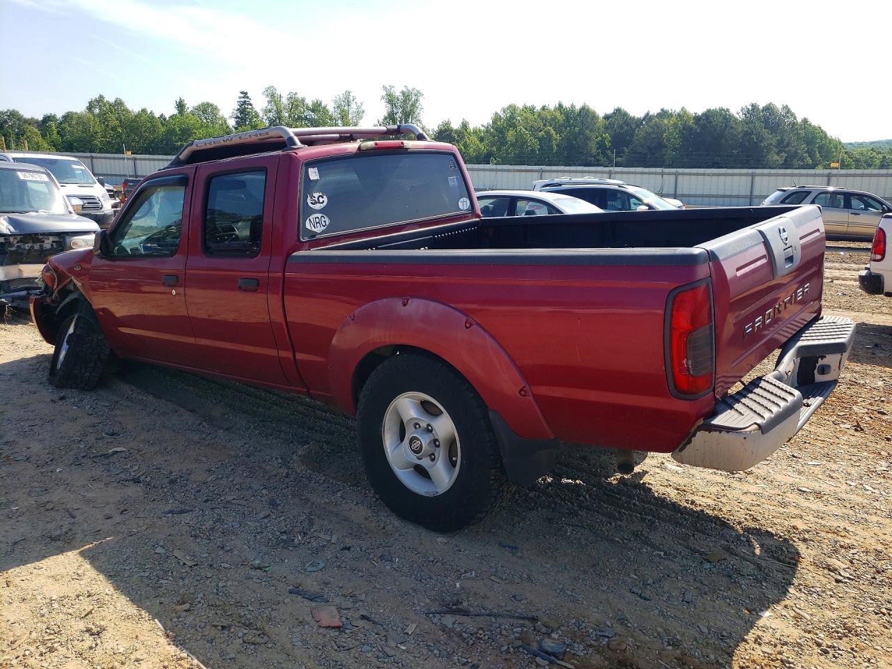 2002 Nissan Frontier Crew Cab Sc Red vin: 1N6MD29Y72C369334