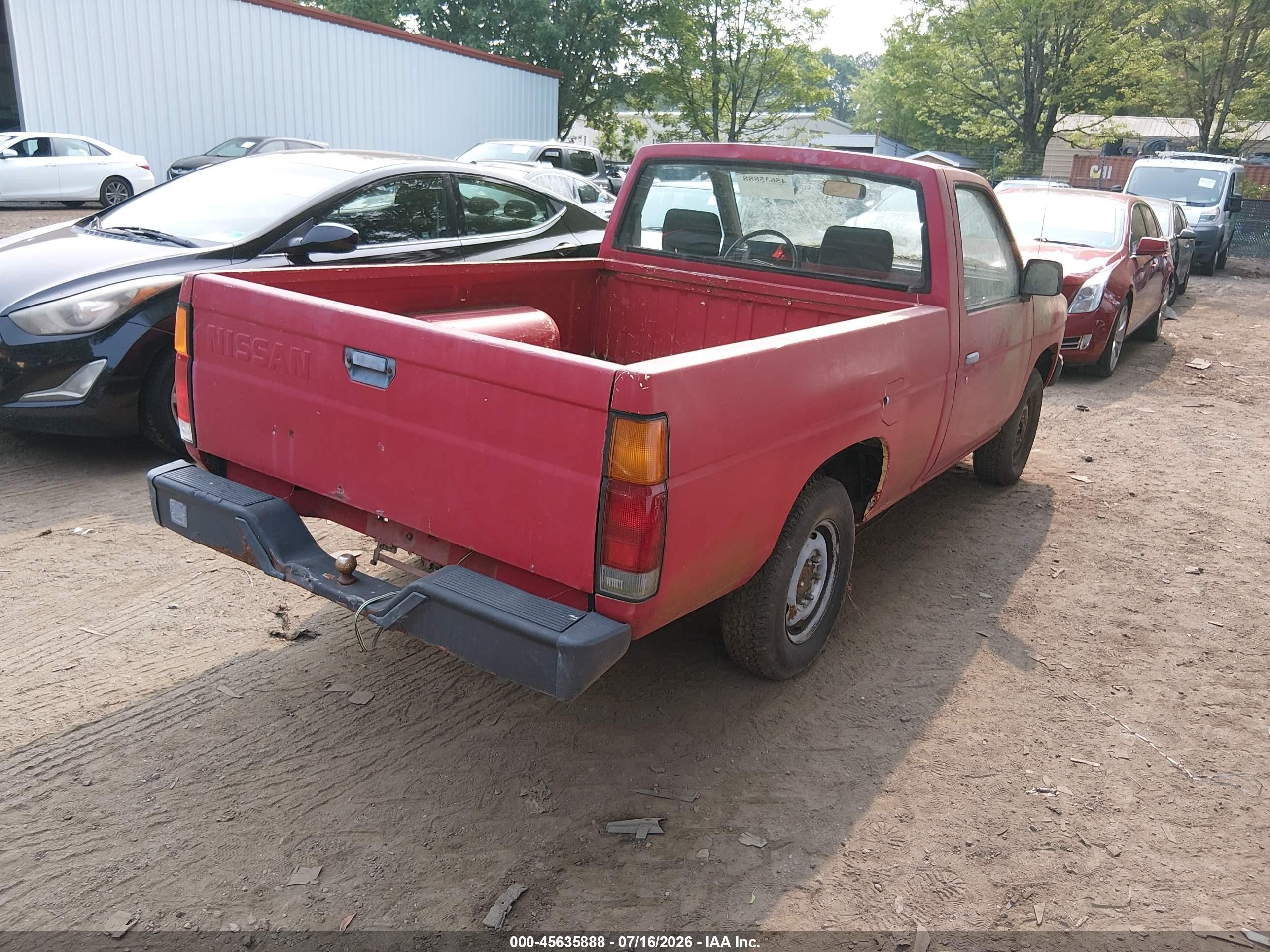 1986 Nissan D21 Short Bed Red vin: 1N6ND11S3GC443586