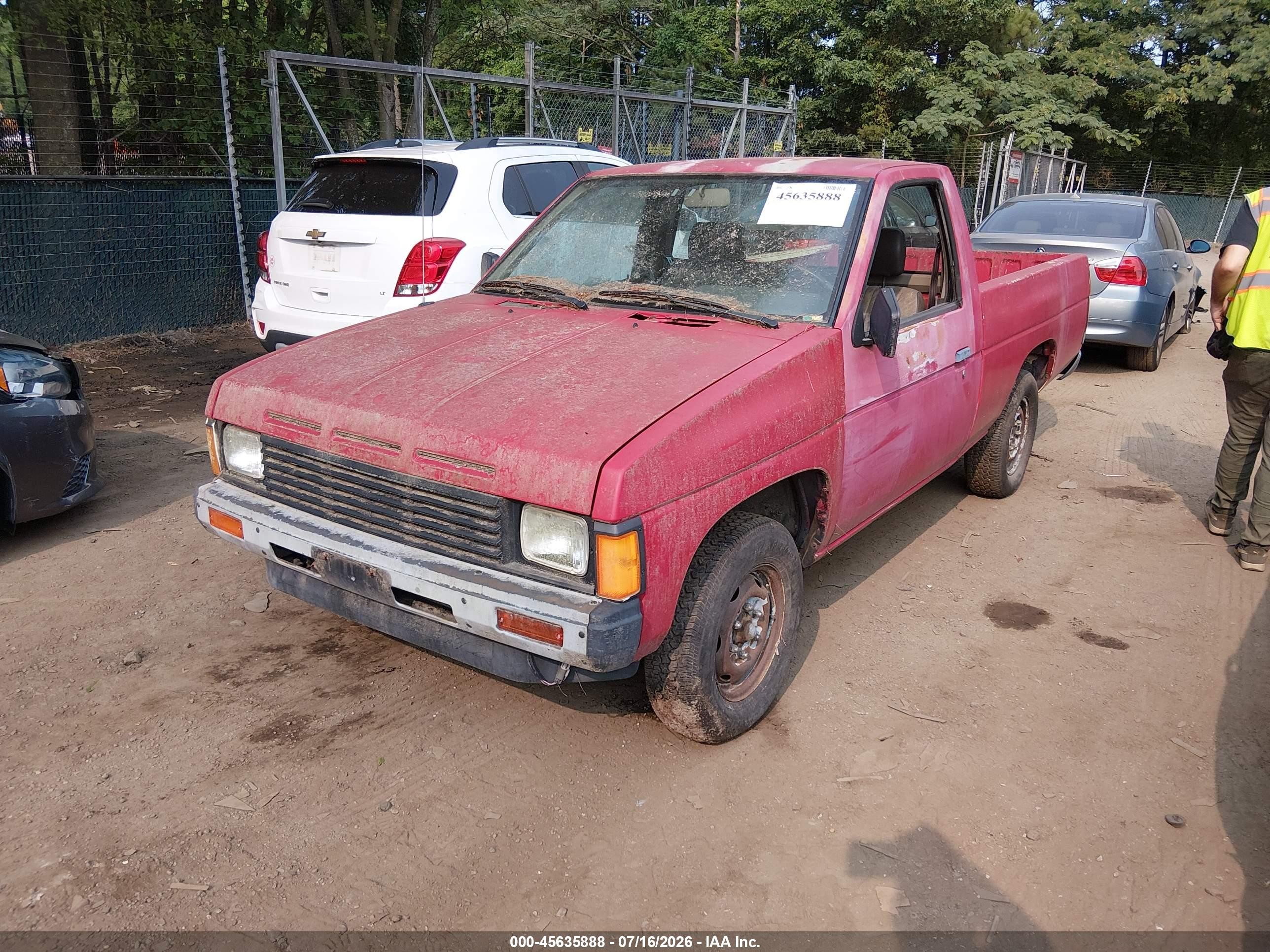 1986 Nissan D21 Short Bed Red vin: 1N6ND11S3GC443586