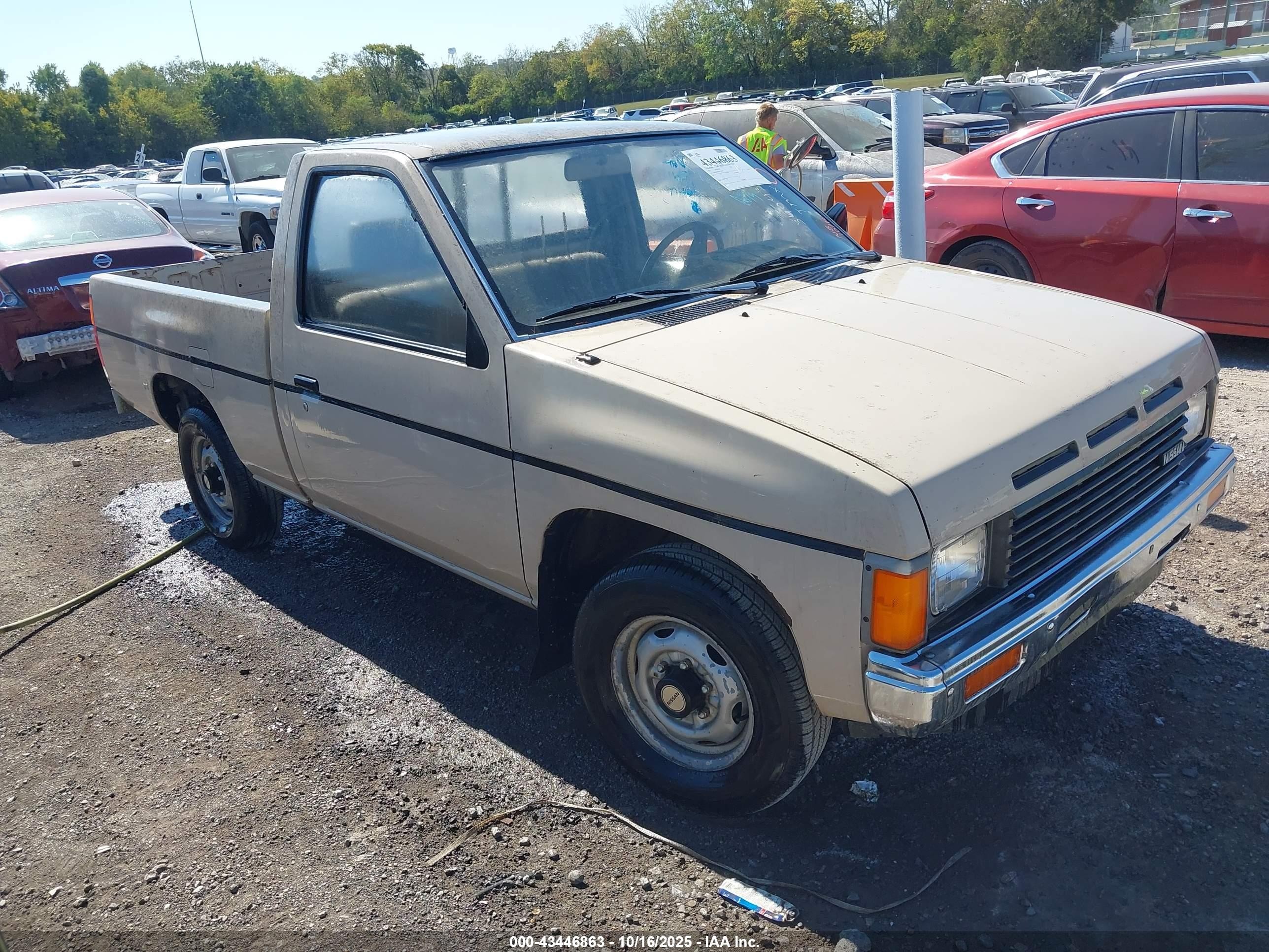 1987 Nissan D21 Short Bed Tan vin: 1N6ND11S3HC350438