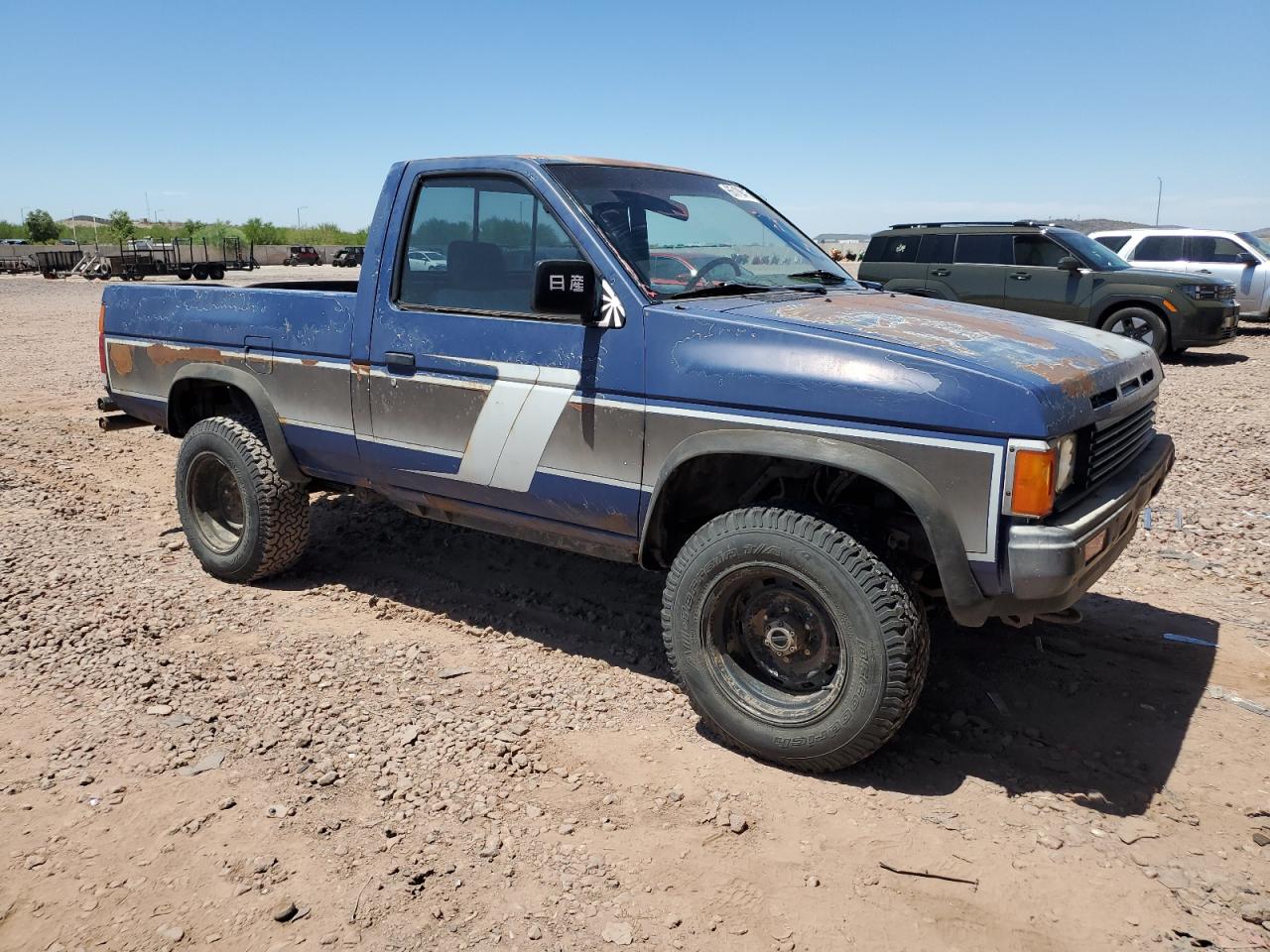 1987 Nissan D21 Short Bed   Blue vin: 1N6ND11Y5HC306798