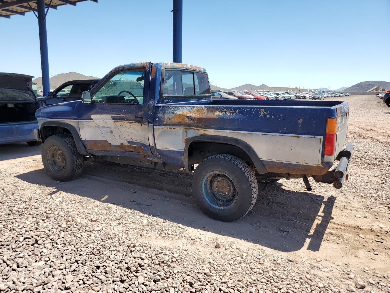 1987 Nissan D21 Short Bed   Blue vin: 1N6ND11Y5HC306798