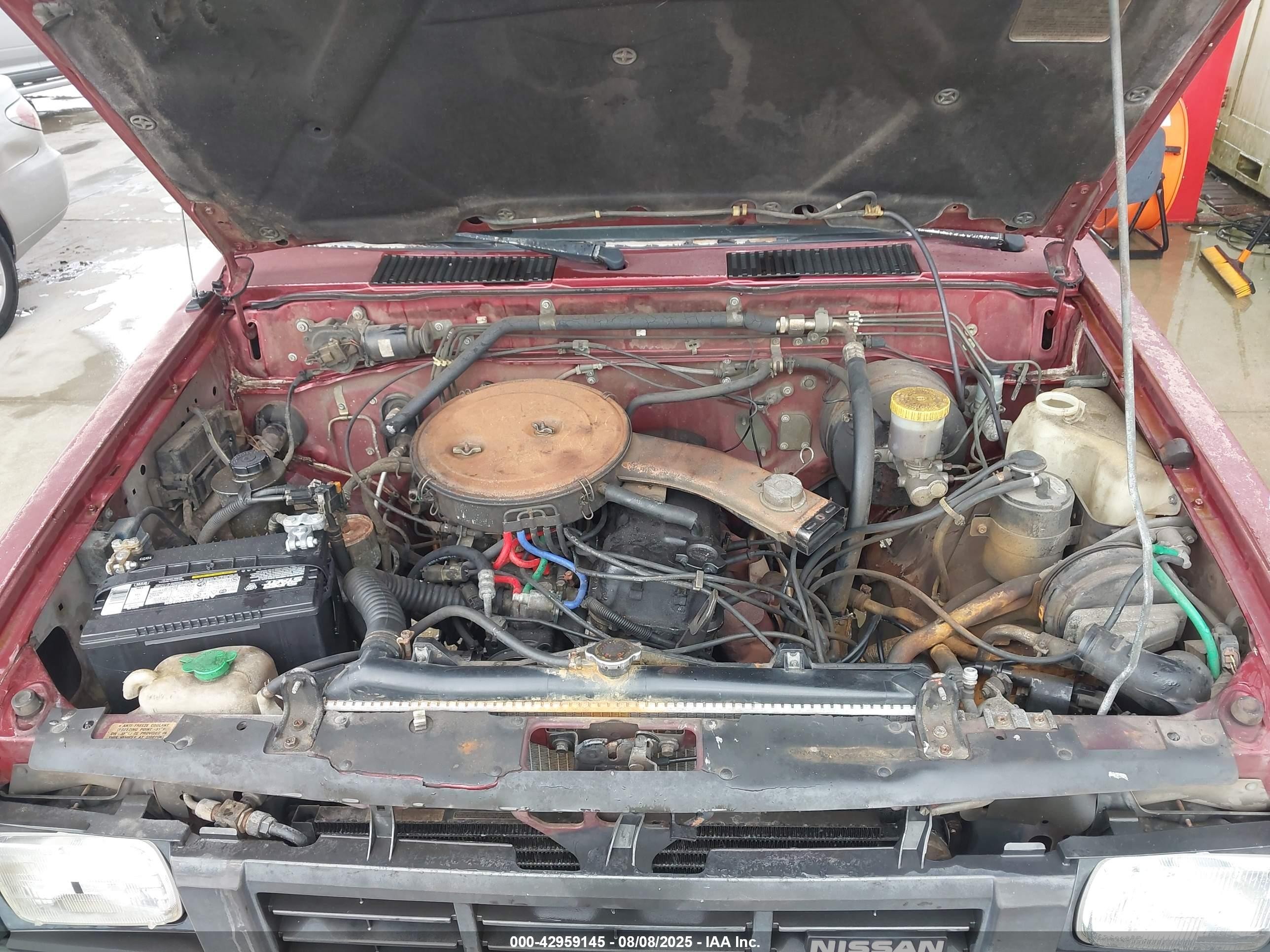 1987 Nissan D21 King Cab Red vin: 1N6ND16Y2HC311756