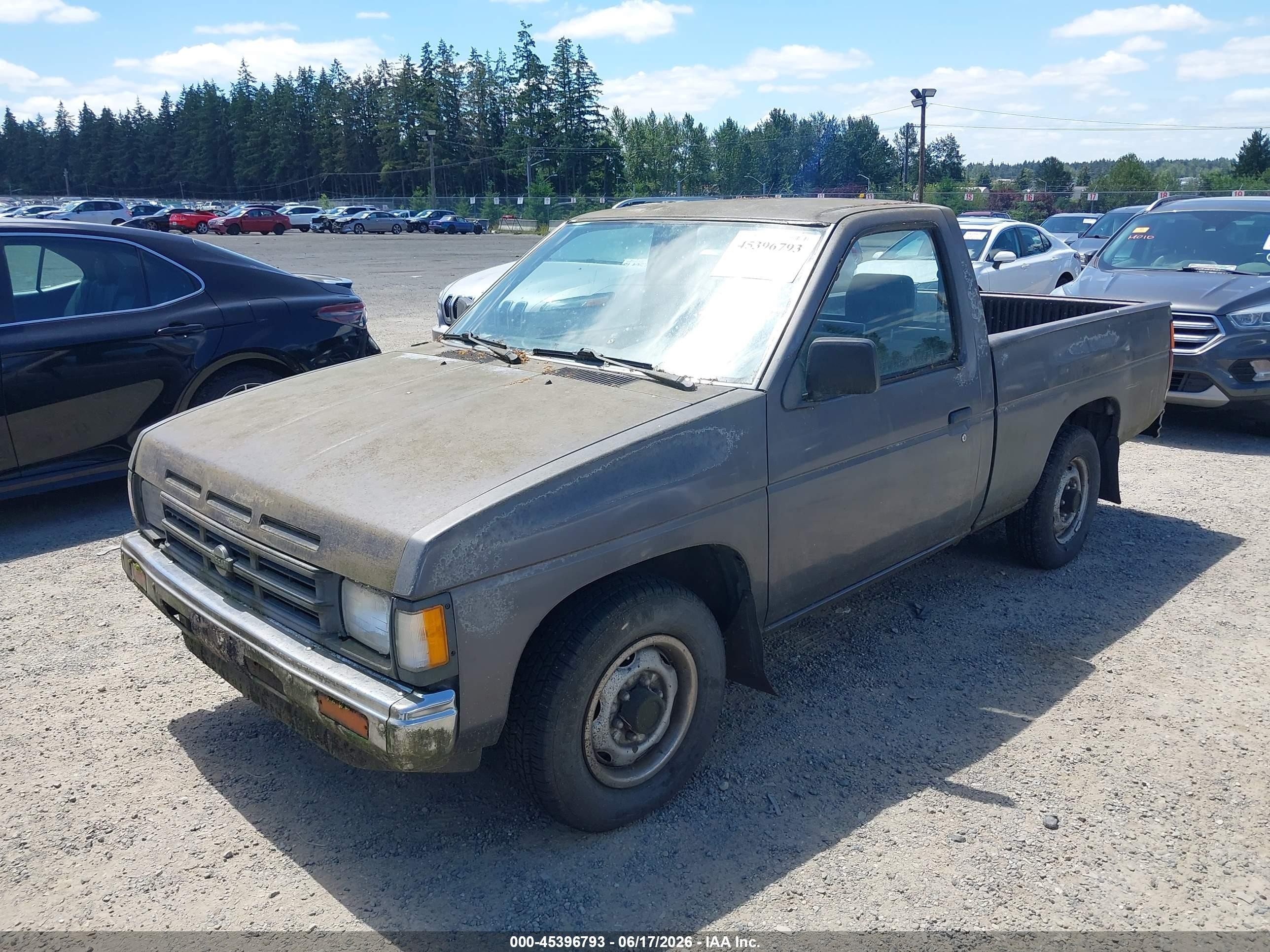 1990 Nissan D21 Short Bed Gray vin: 1N6SD11S2LC424931