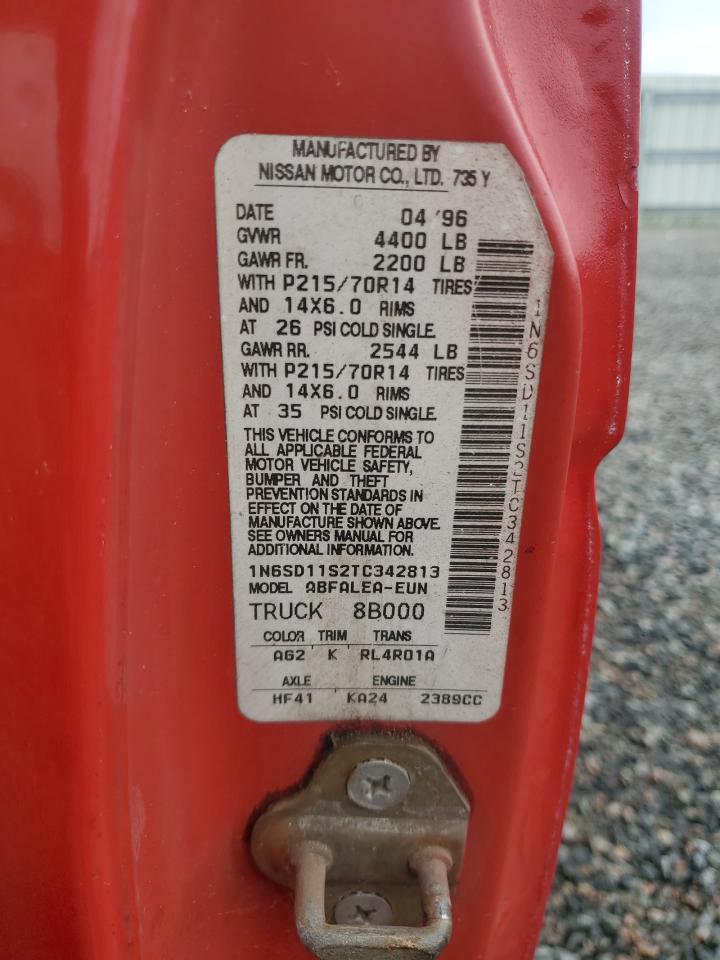 1996 Nissan Truck Base Красный vin: 1N6SD11S2TC342813