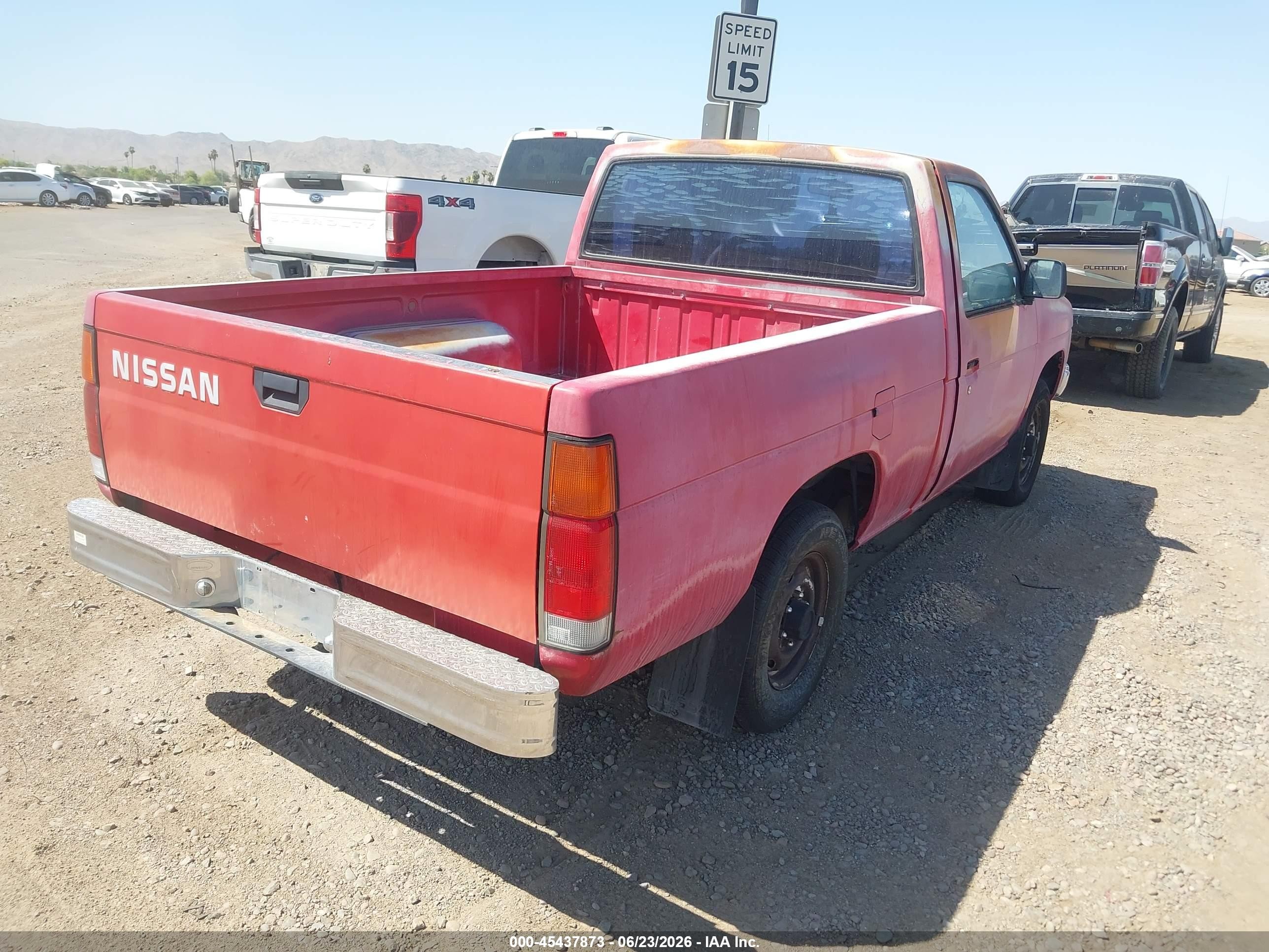 1990 Nissan D21 Short Bed Red vin: 1N6SD11S3LC347535