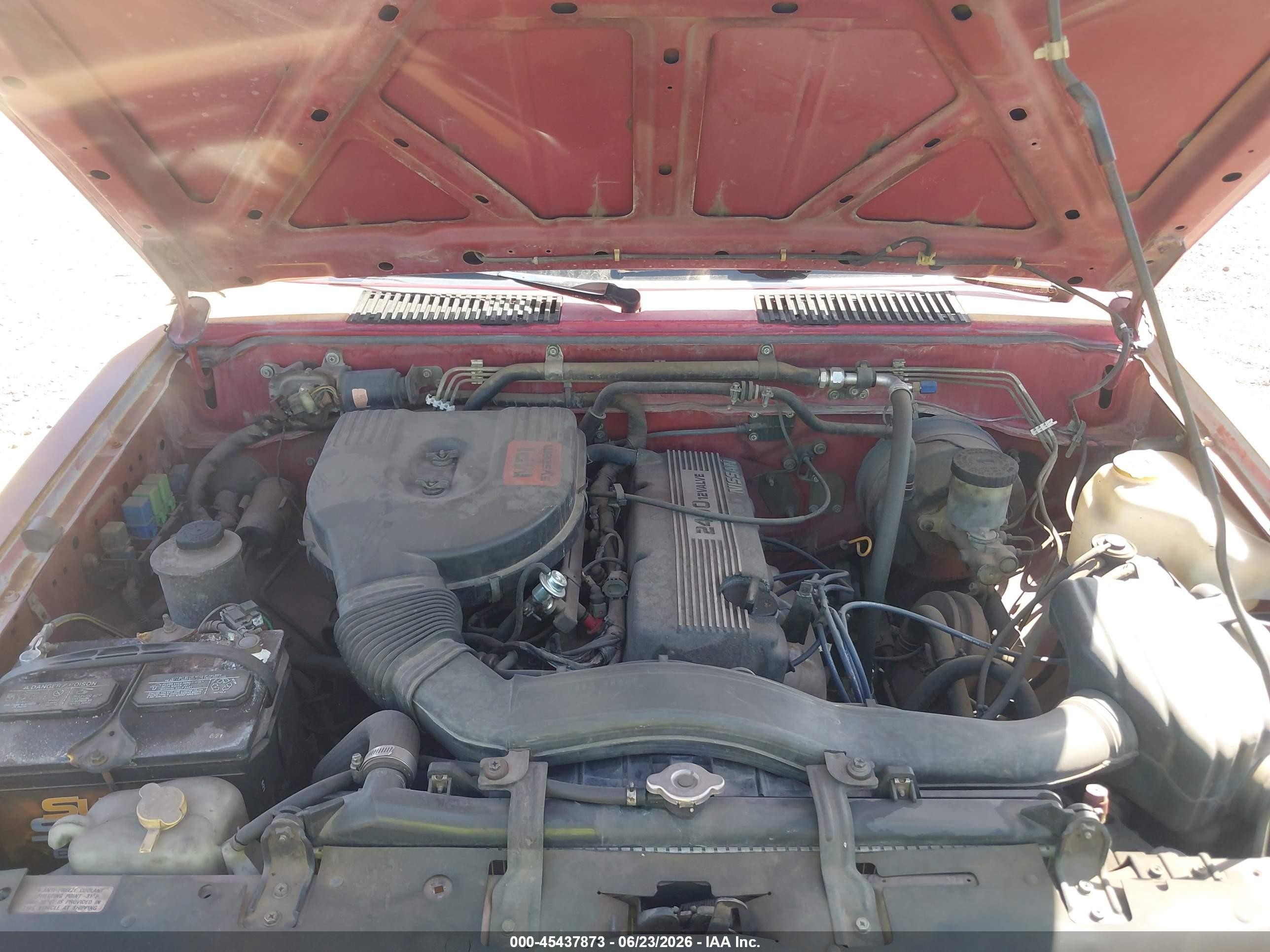 1990 Nissan D21 Short Bed Red vin: 1N6SD11S3LC347535