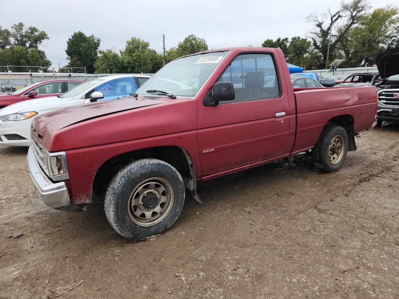 1990 Nissan D21 Short Bed Red vin: 1N6SD11S6LC370064