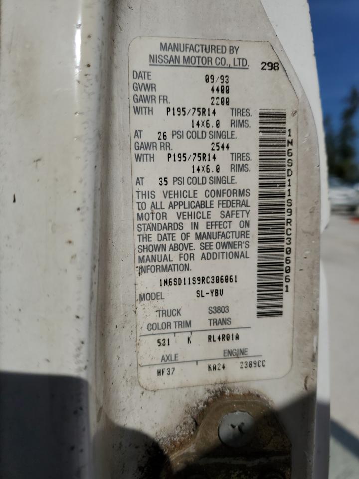1994 Nissan Truck Base Белый vin: 1N6SD11S9RC306061