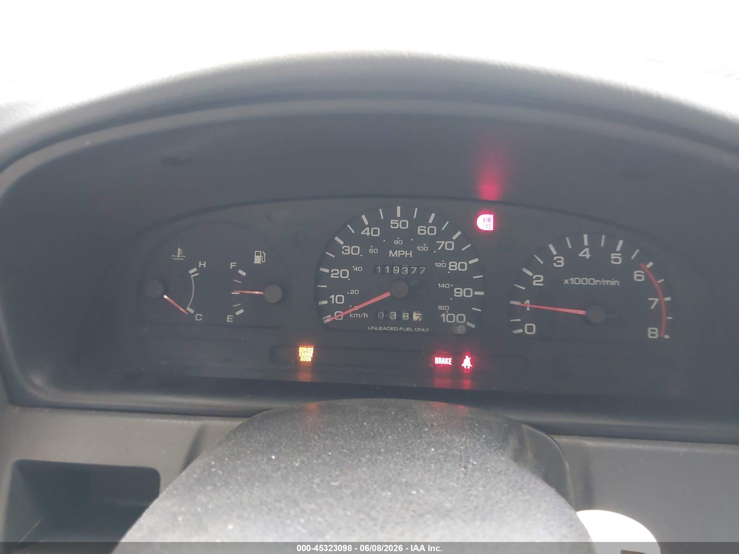 1997 Nissan 4x2 Truck Xe Red vin: 1N6SD11SXVC395200
