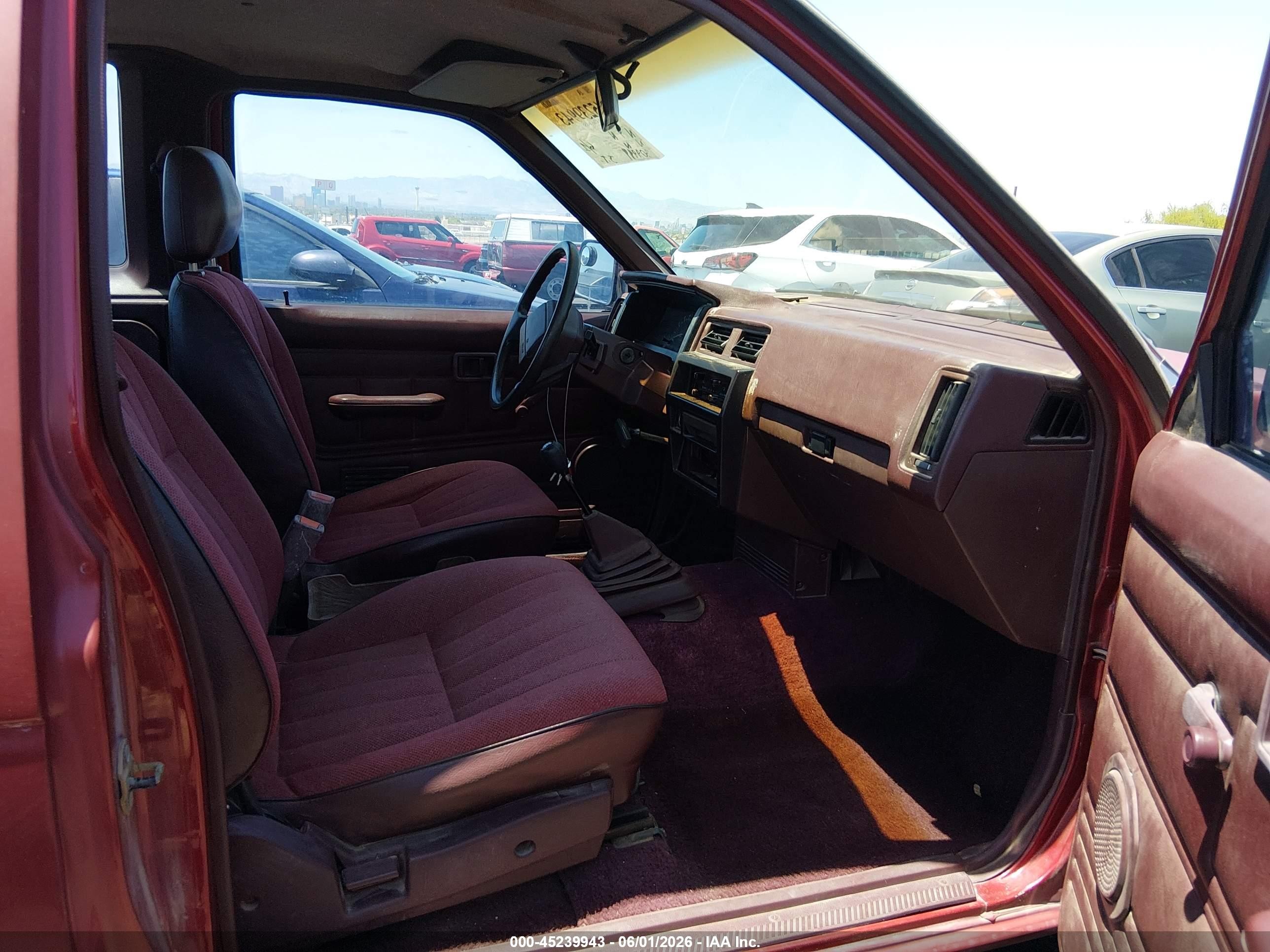 1991 Nissan Truck King Cab Red vin: 1N6SD16S1MC390698
