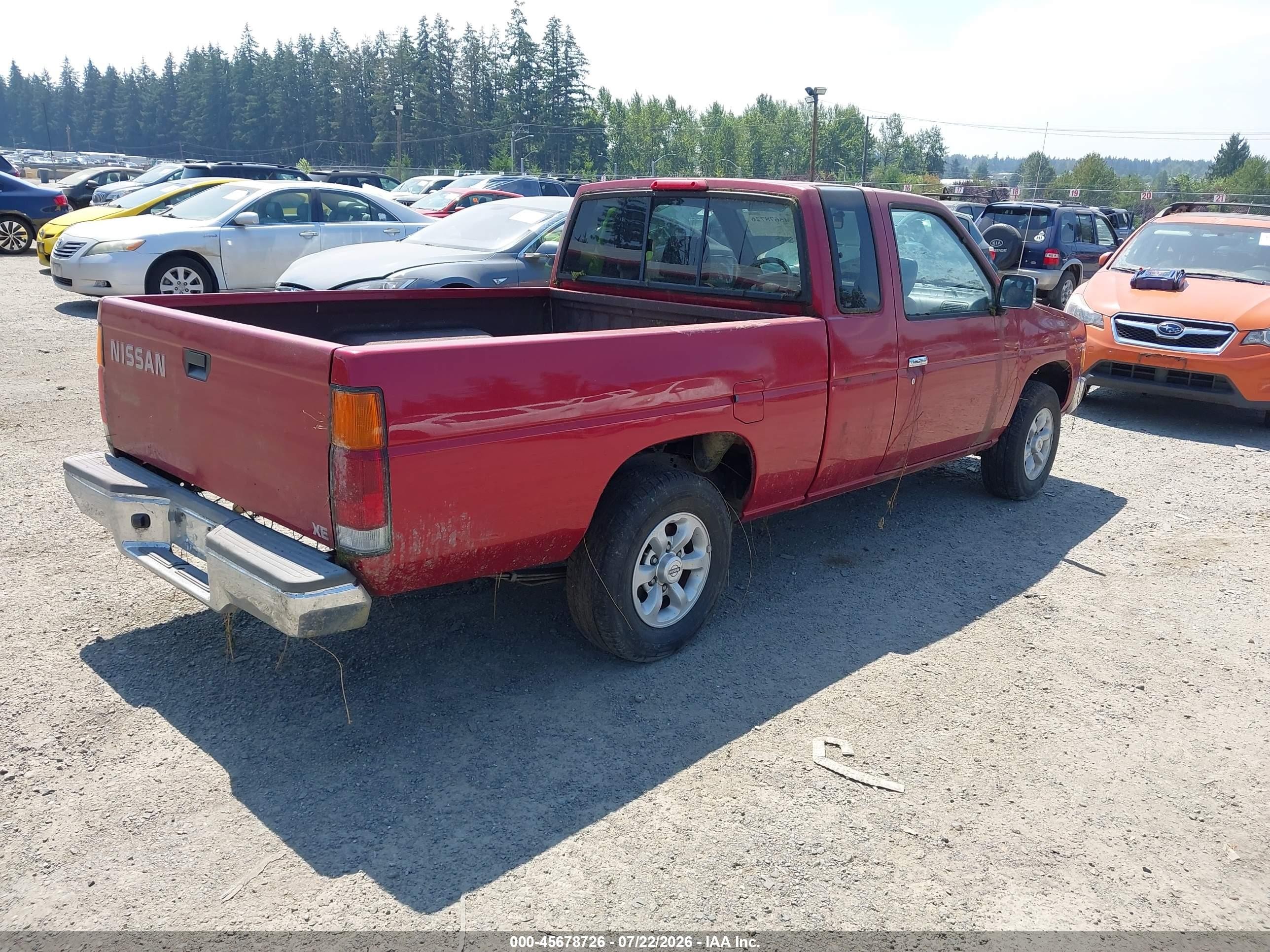 1996 Nissan Truck King Cab Se/king Cab Xe Red vin: 1N6SD16S7TC329709