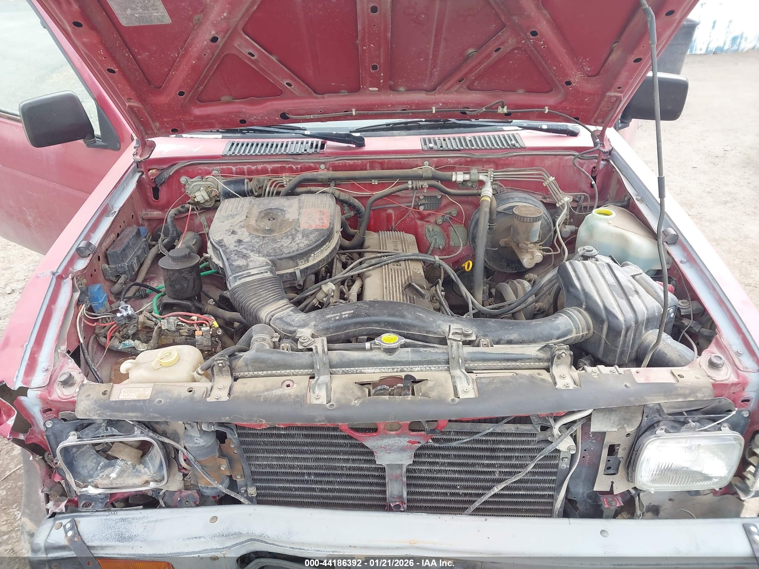 1991 Nissan Truck King Cab Maroon vin: 1N6SD16Y4MC417879