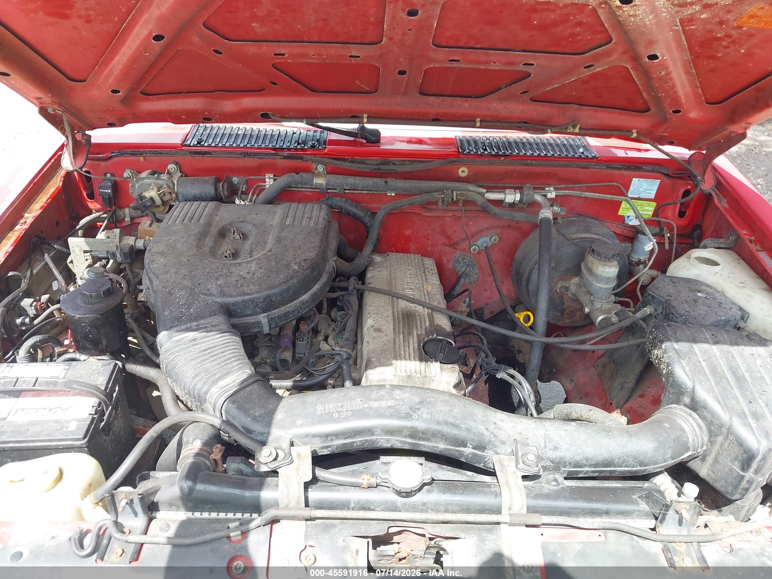 1997 Nissan 4x4 Truck Se/xe Red vin: 1N6SD16Y6VC306283