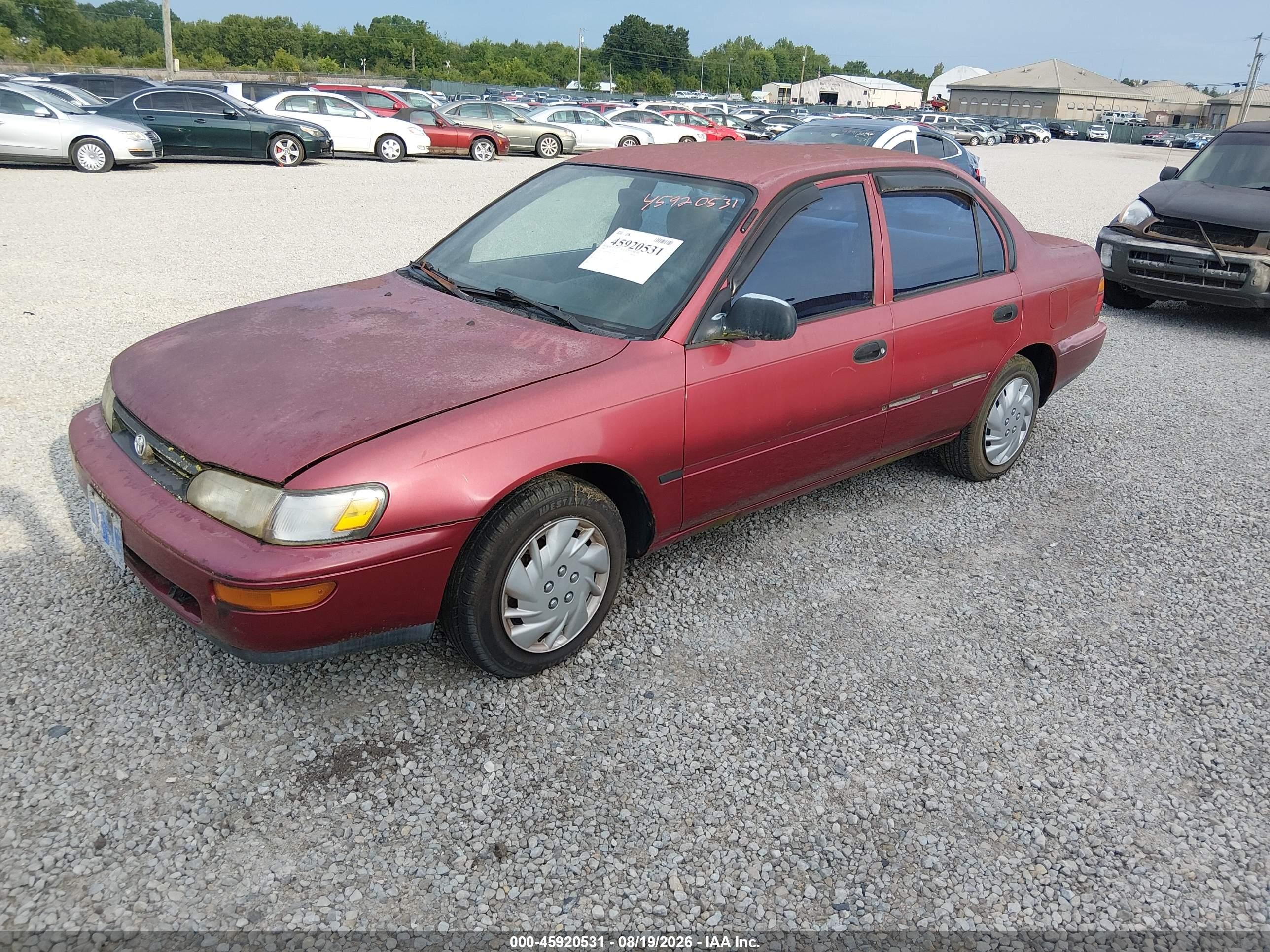 1995 Toyota Corolla   Red vin: 1NXAE04B0SZ351998