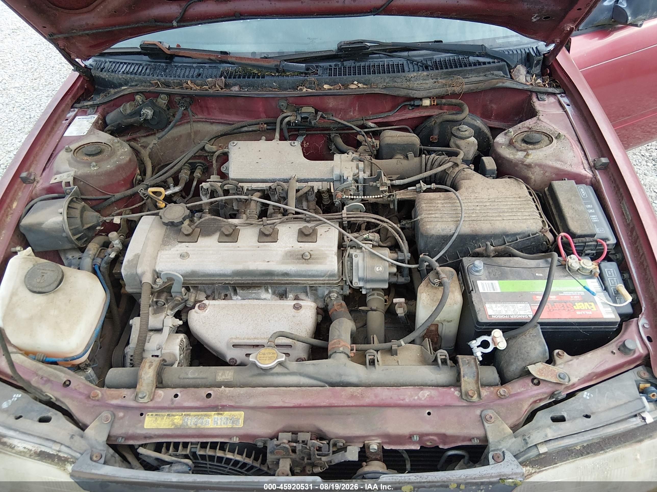 1995 Toyota Corolla   Red vin: 1NXAE04B0SZ351998