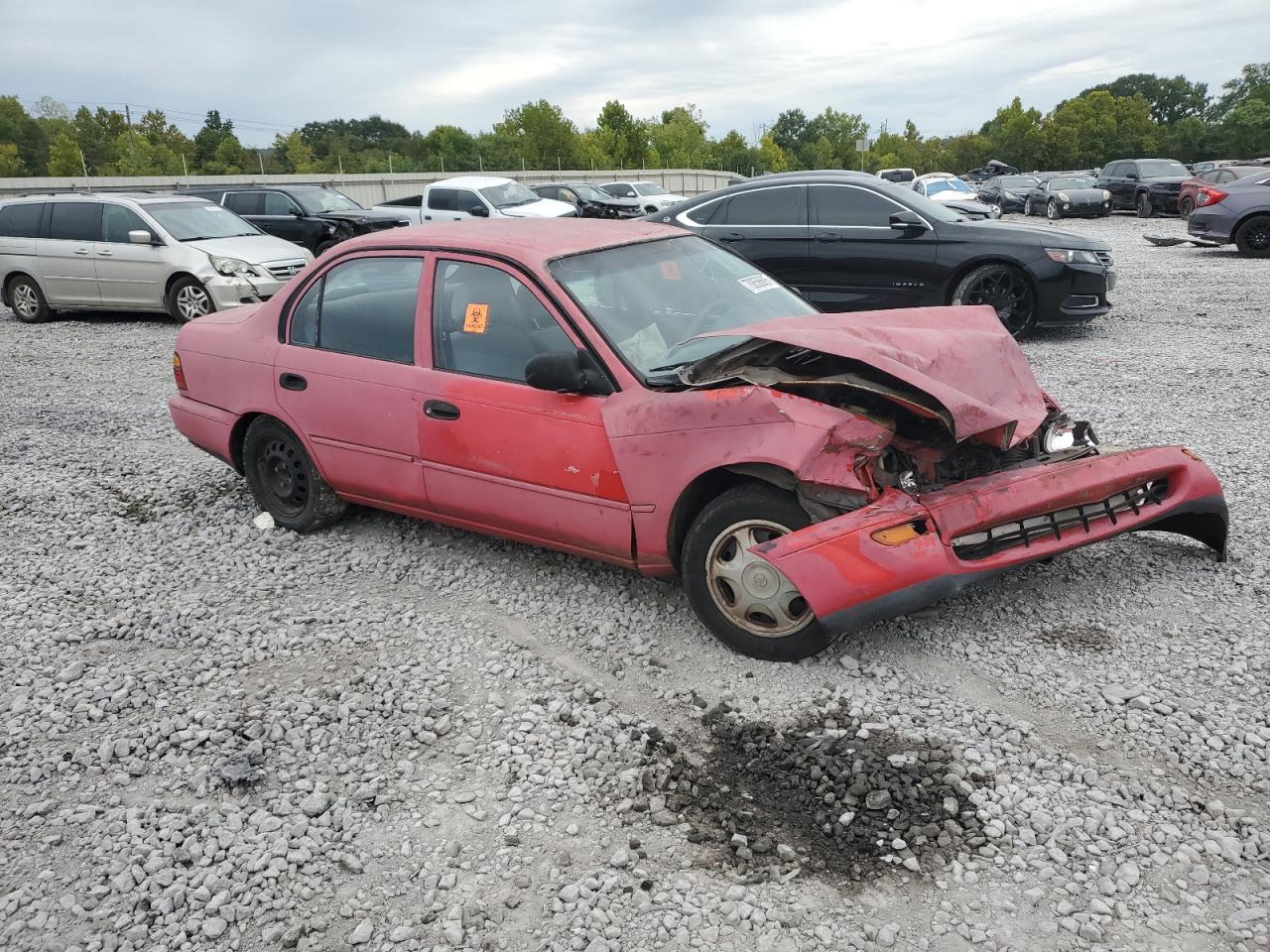 1993 Toyota Corolla Красный vin: 1NXAE04E9PZ090808