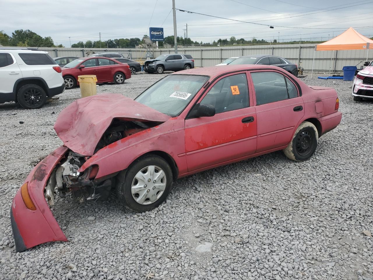 1993 Toyota Corolla Red vin: 1NXAE04E9PZ090808