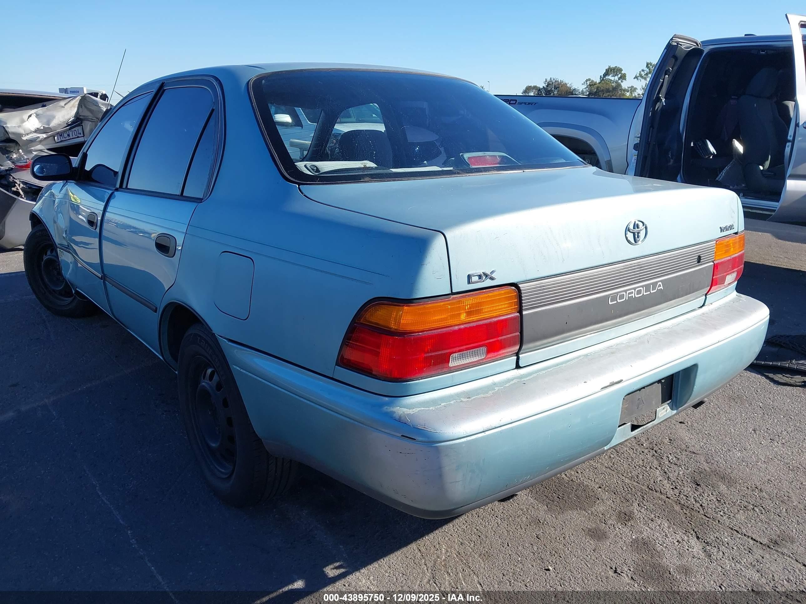 1995 Toyota Corolla Le/dx Teal vin: 1NXAE09B1SZ231443