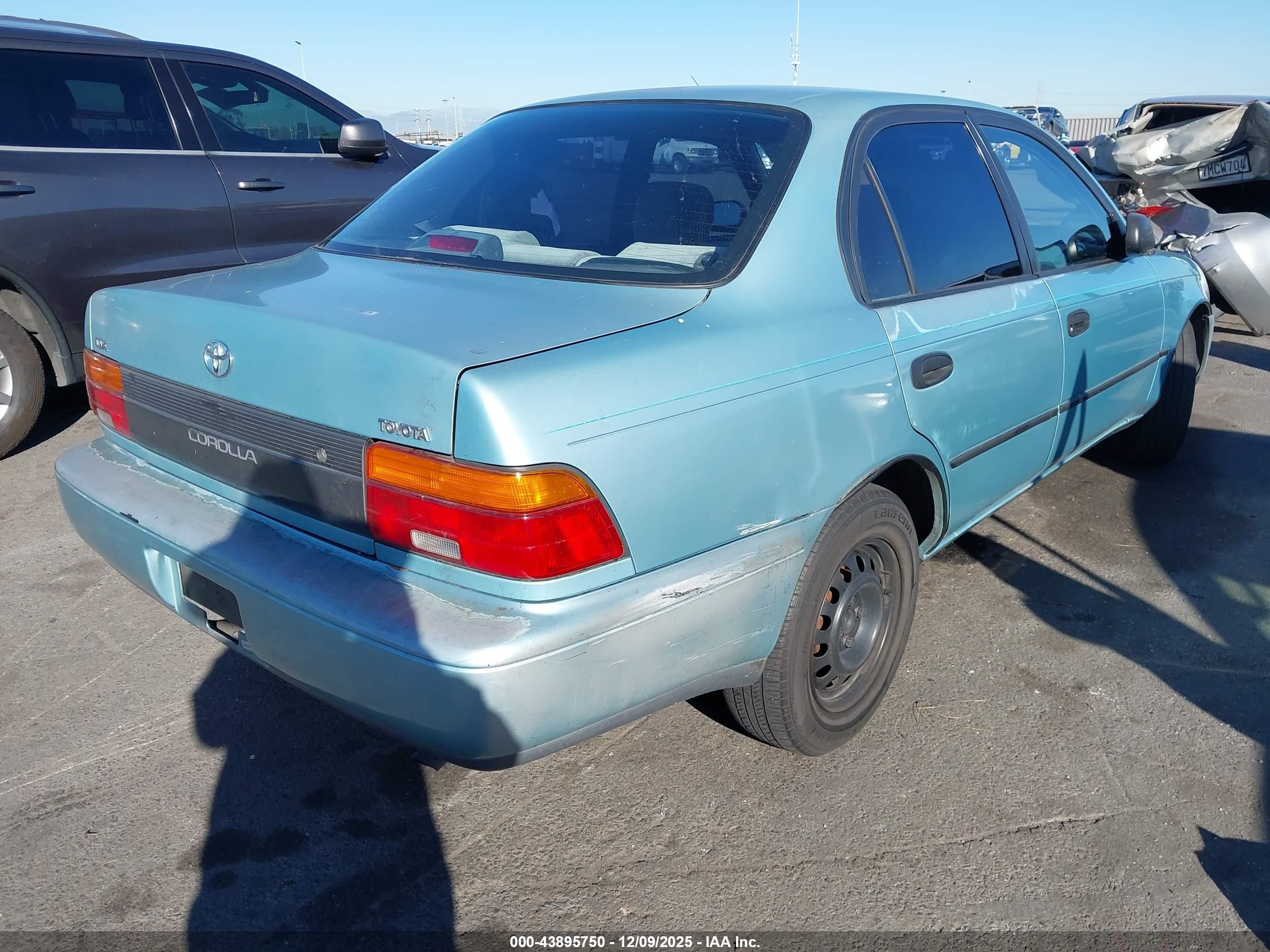 1995 Toyota Corolla Le/dx Teal vin: 1NXAE09B1SZ231443