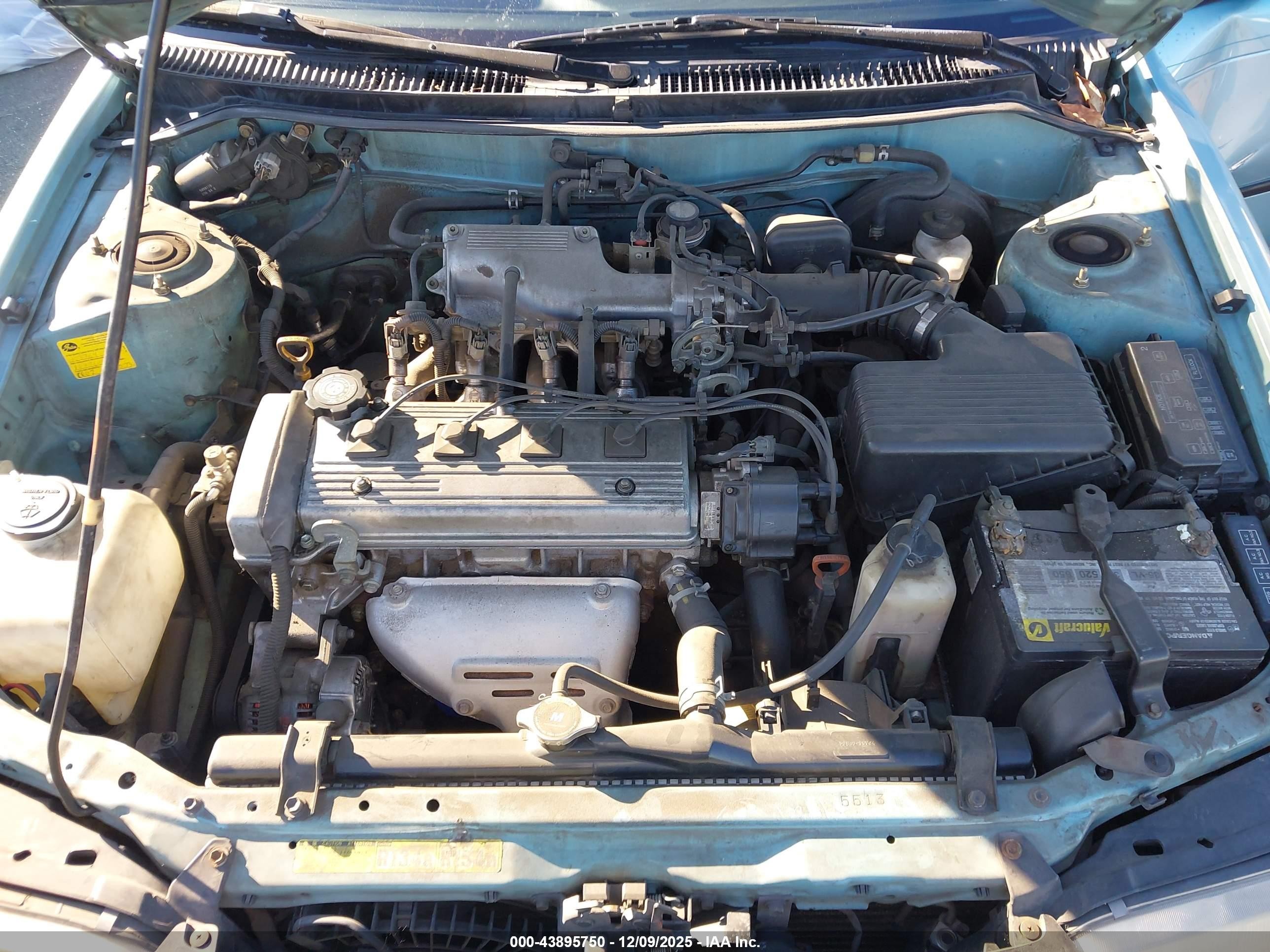 1995 Toyota Corolla Le/dx Teal vin: 1NXAE09B1SZ231443
