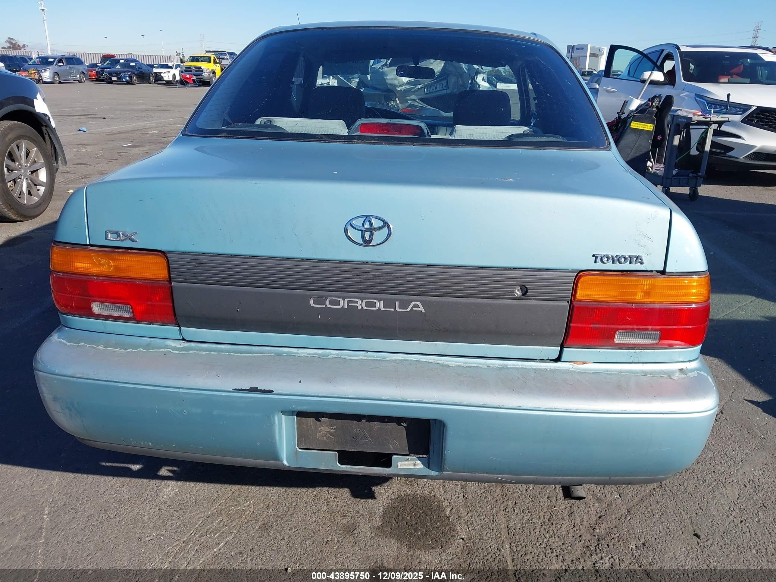 1995 Toyota Corolla Le/dx Teal vin: 1NXAE09B1SZ231443