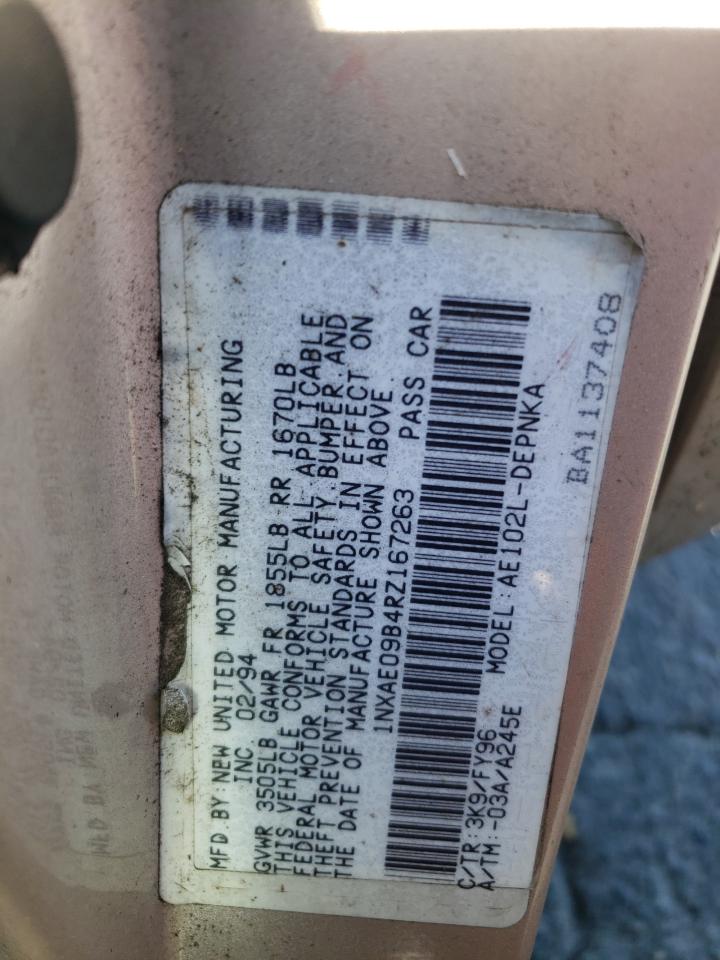 1994 Toyota Corolla Le Бежевый vin: 1NXAE09B4RZ167263