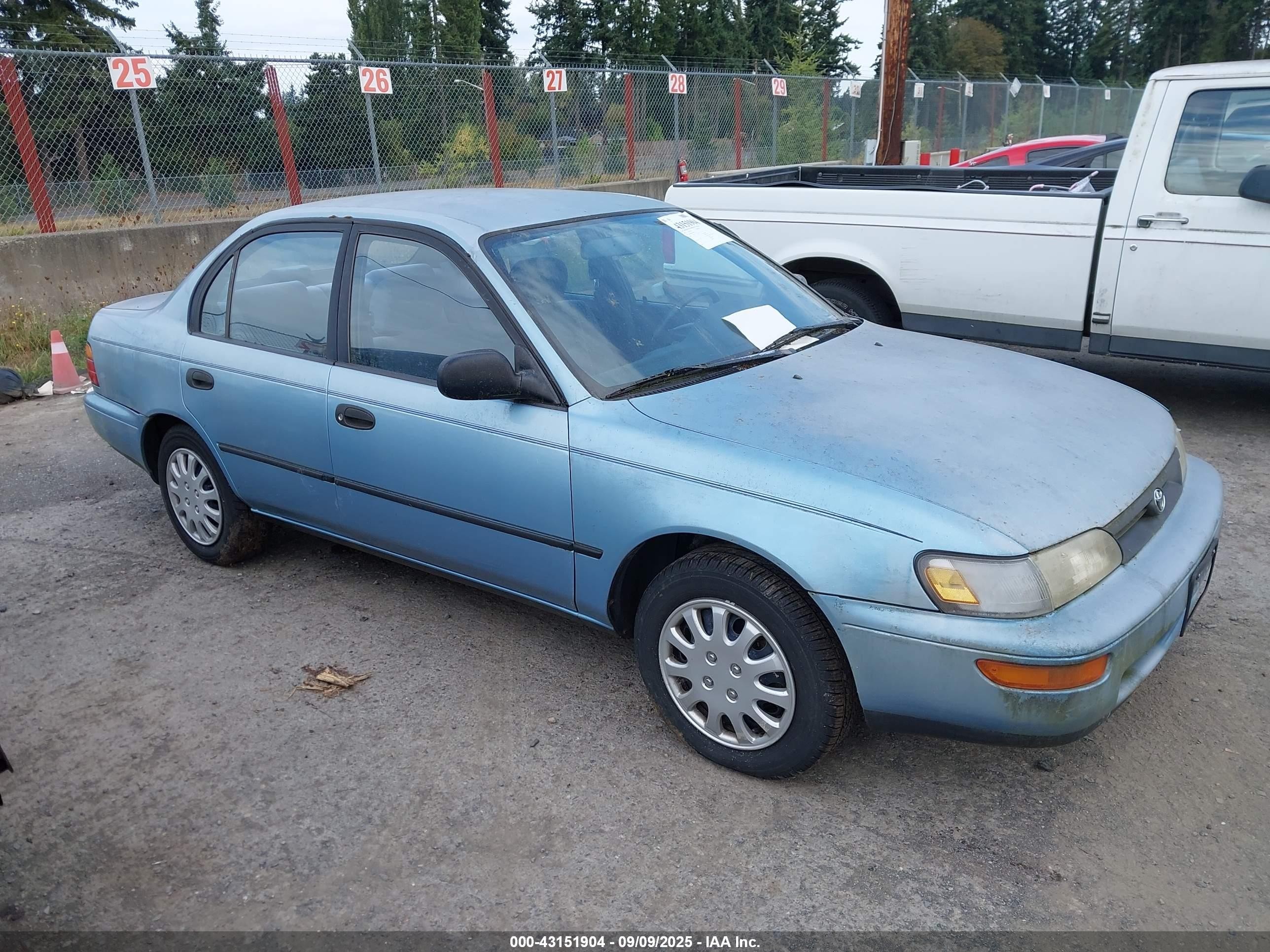 1993 Toyota Corolla Le/dx Teal vin: 1NXAE09E4PZ018617