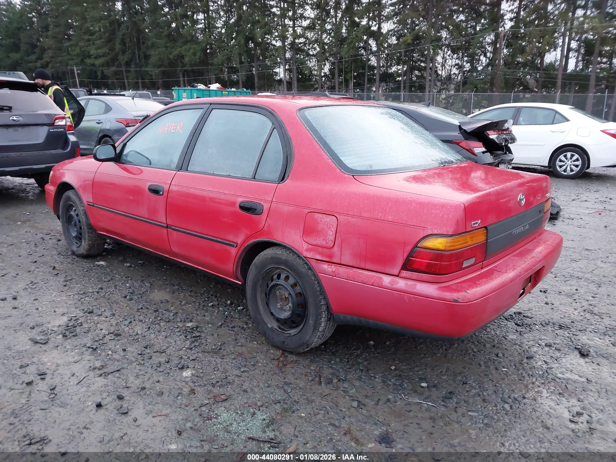 1993 Toyota Corolla Le/dx Red vin: 1NXAE09EXPZ034854
