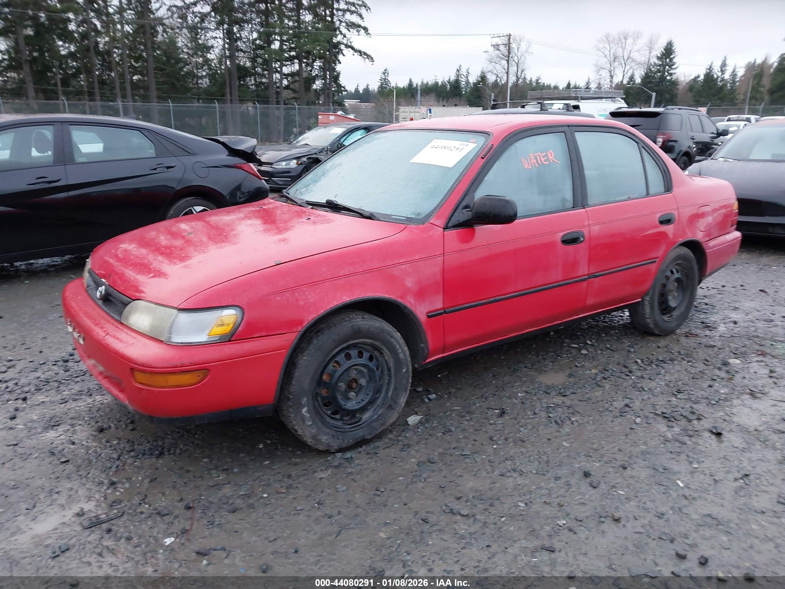 1993 Toyota Corolla Le/dx Red vin: 1NXAE09EXPZ034854