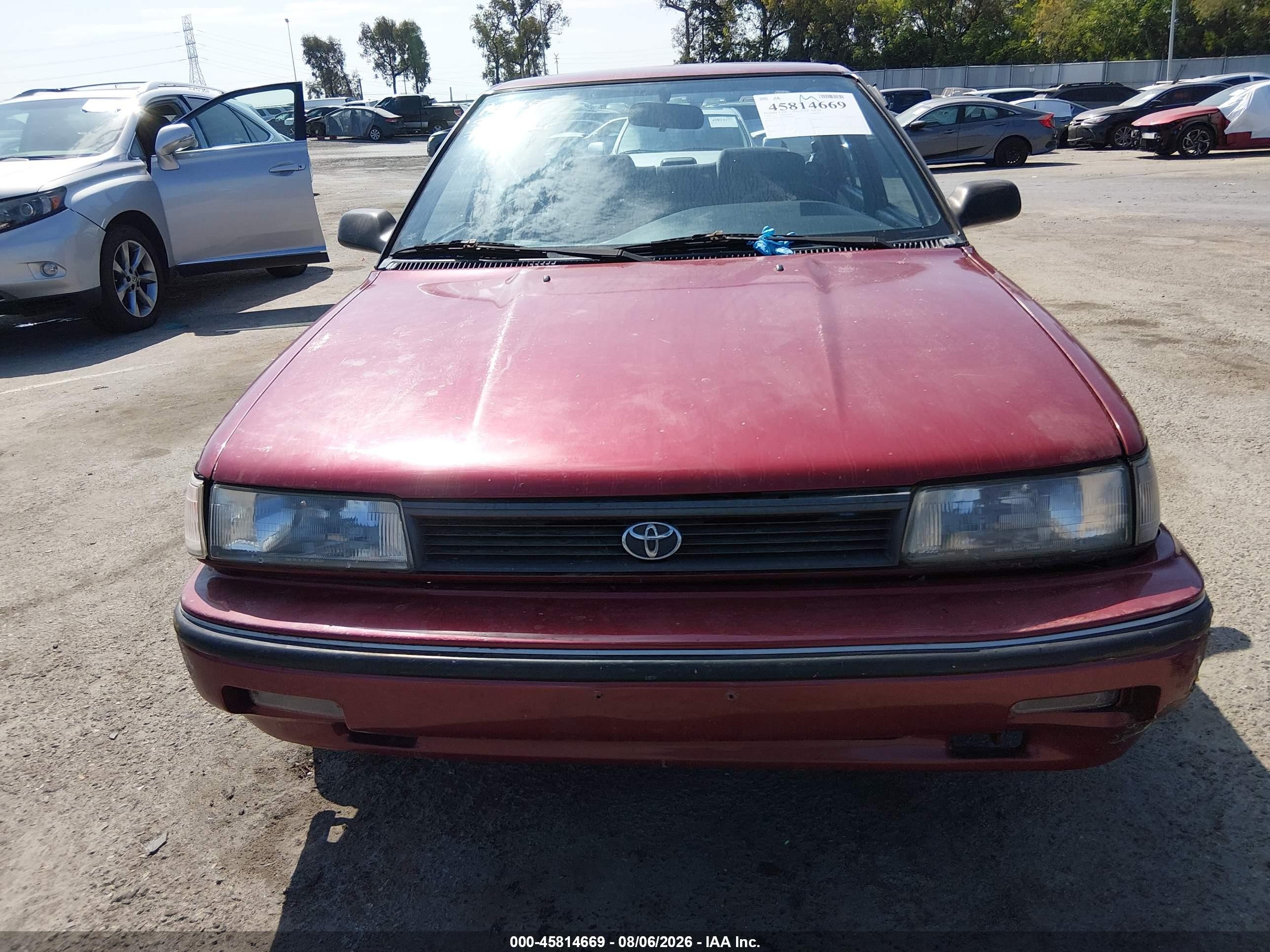 1991 Toyota Corolla Dlx Красный vin: 1NXAE94AXMZ180269