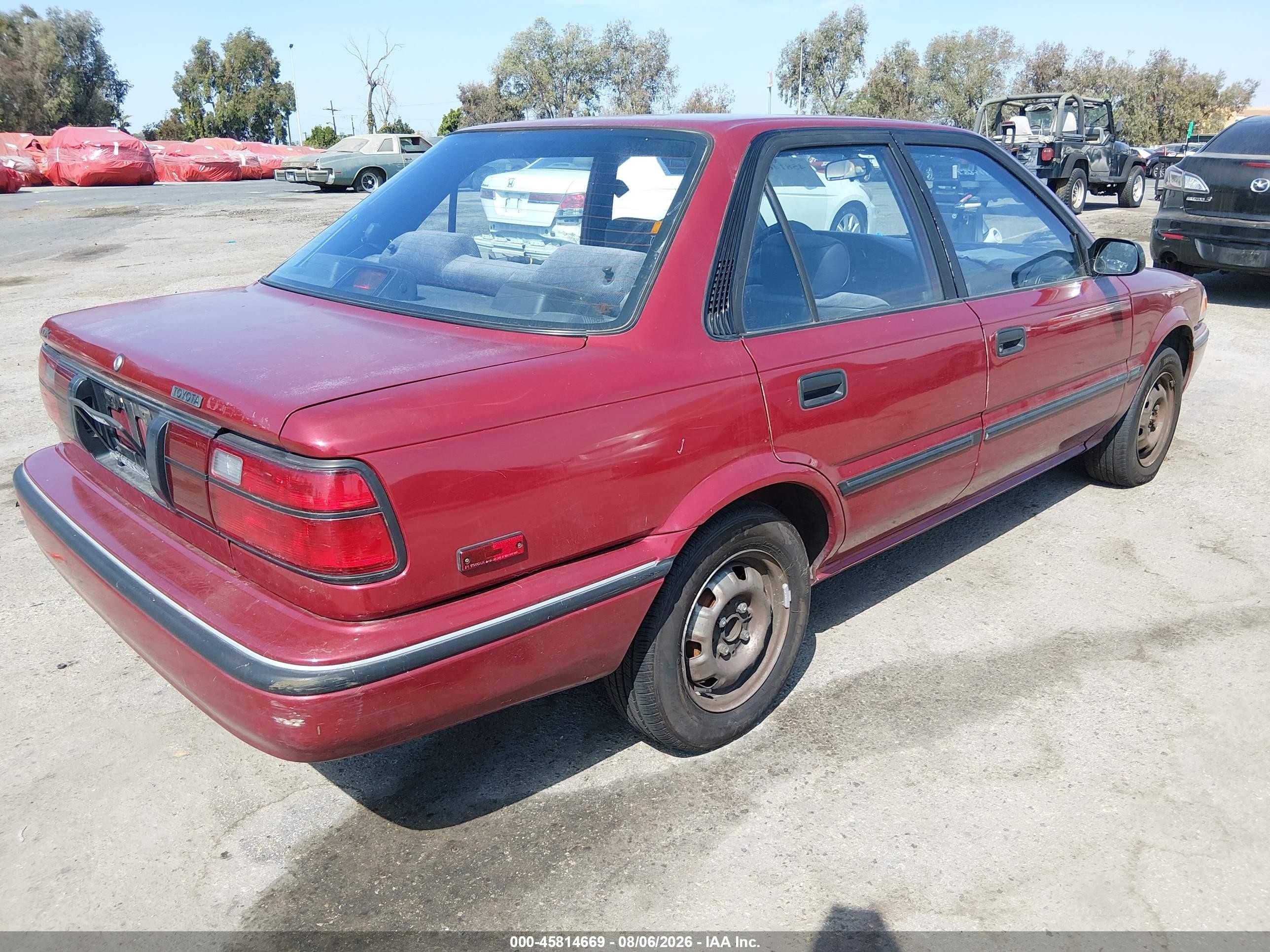 1991 Toyota Corolla Dlx Красный vin: 1NXAE94AXMZ180269