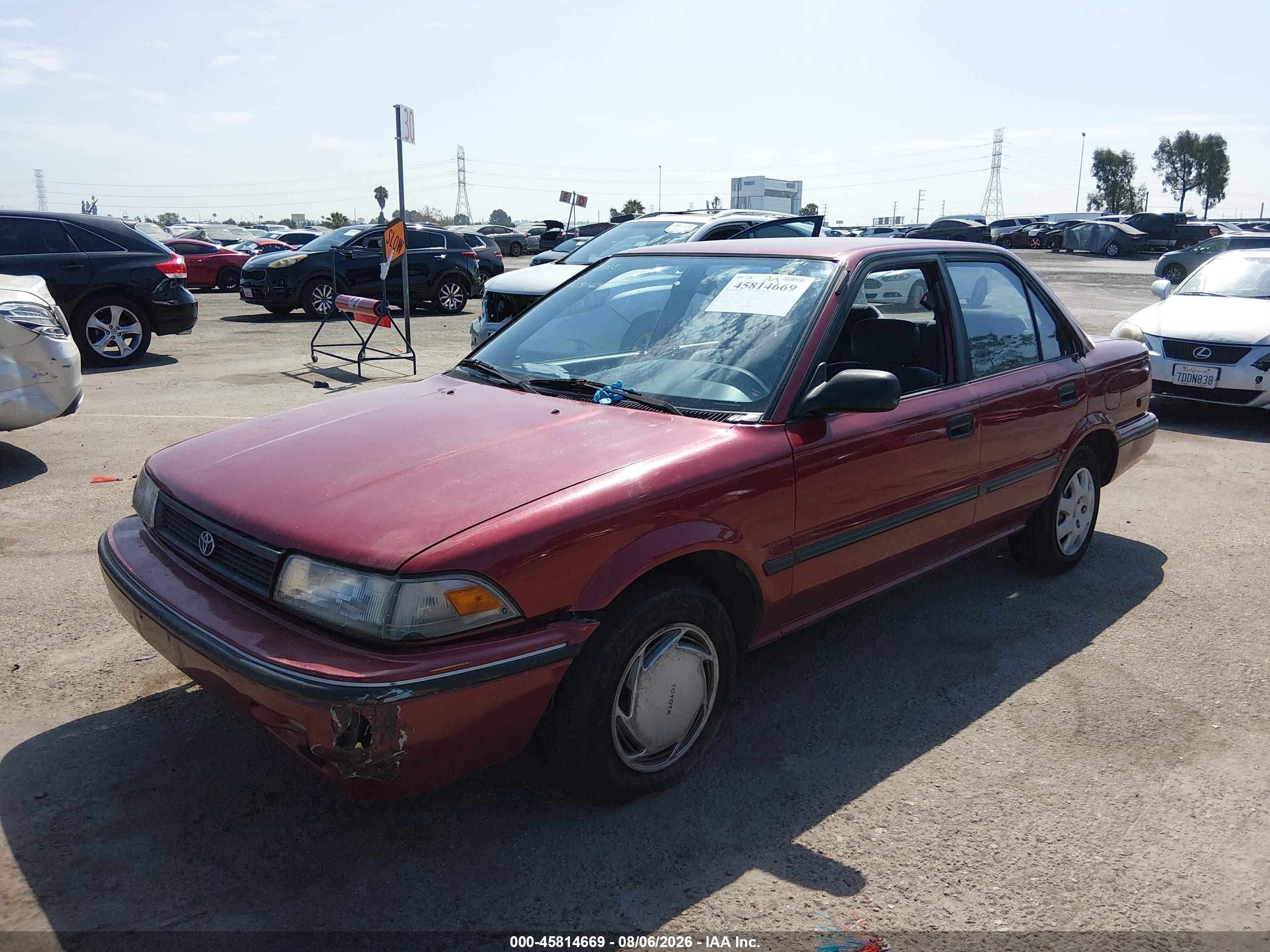 1991 Toyota Corolla Dlx Красный vin: 1NXAE94AXMZ180269