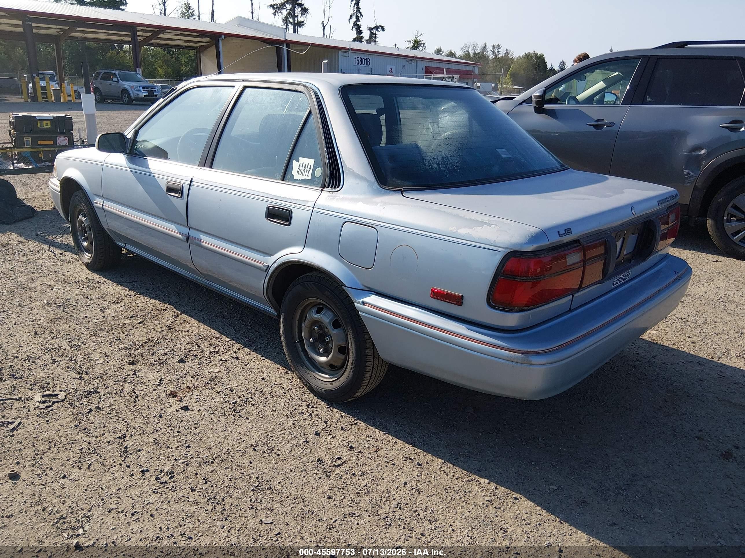1992 Toyota Corolla Le/dlx Light Blue vin: 1NXAE97A7NZ347944