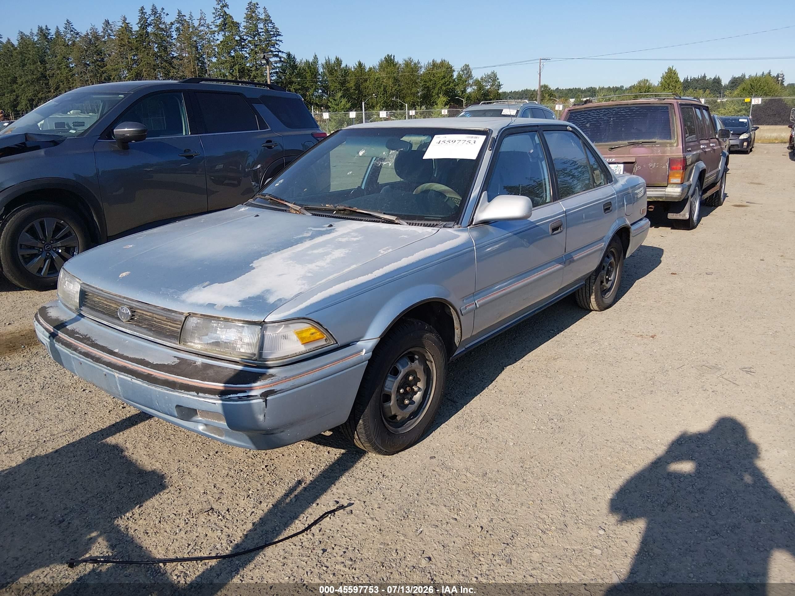 1992 Toyota Corolla Le/dlx Light Blue vin: 1NXAE97A7NZ347944