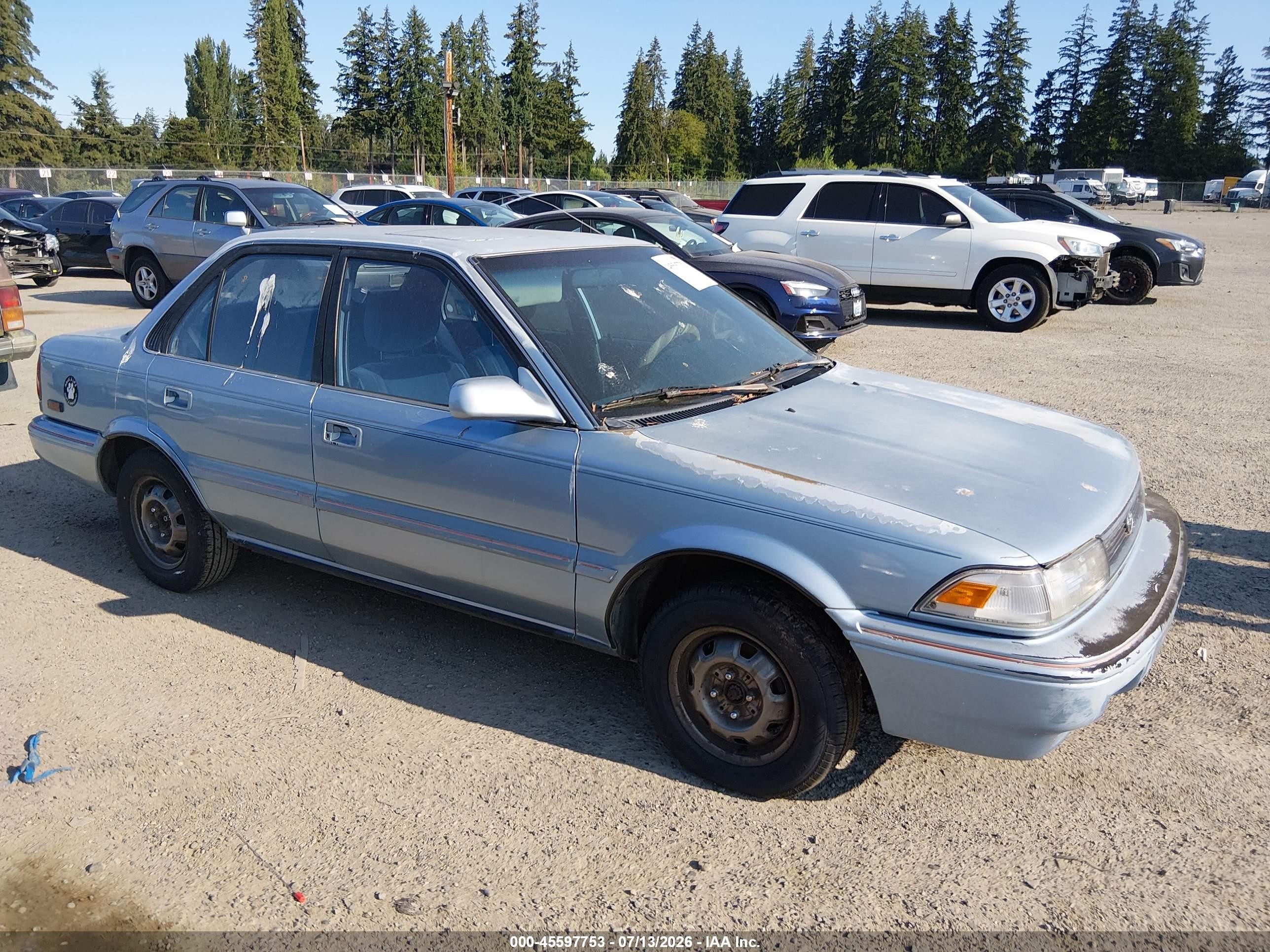 1992 Toyota Corolla Le/dlx Light Blue vin: 1NXAE97A7NZ347944