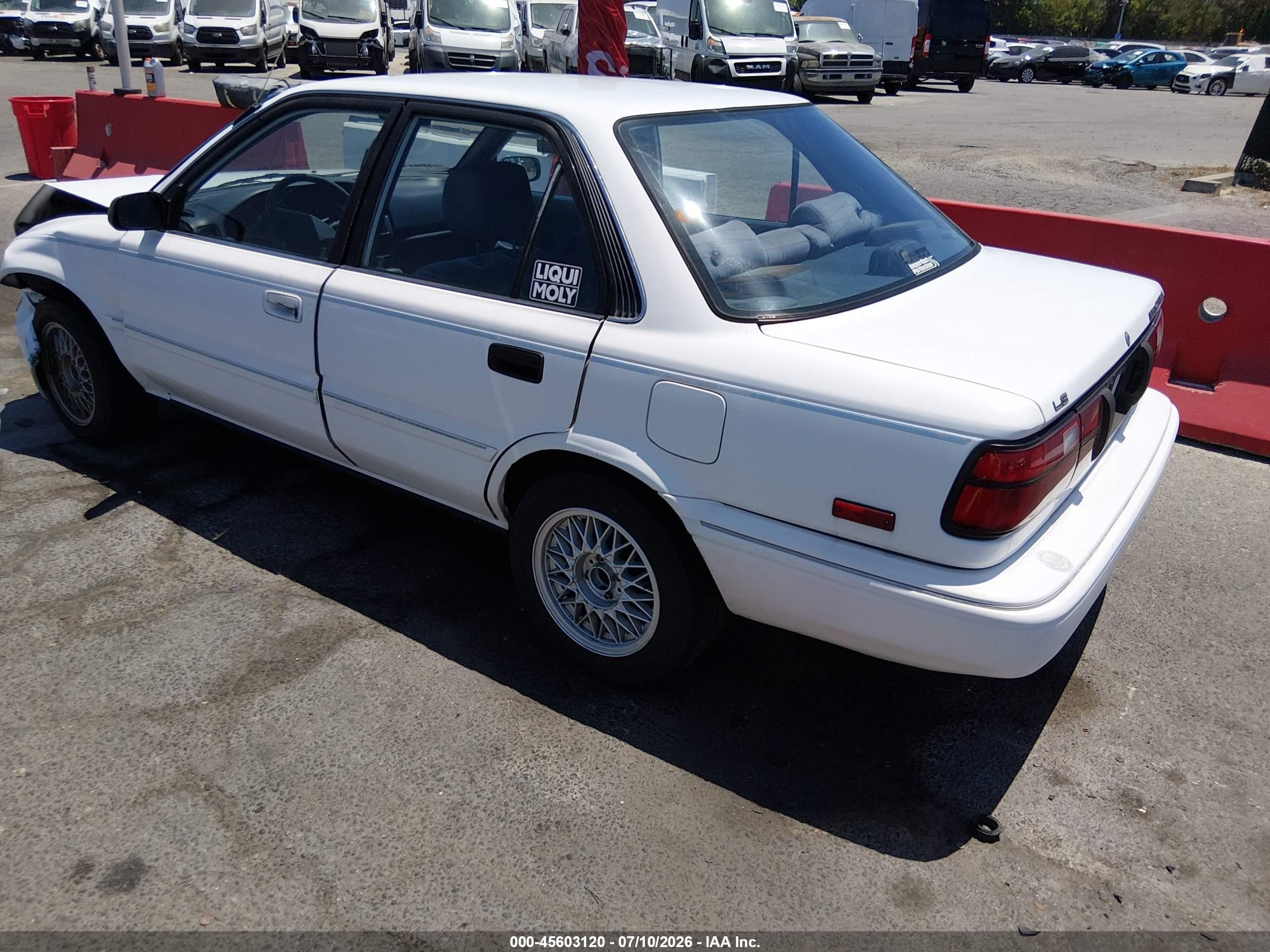 1992 Toyota Corolla Le/dlx White vin: 1NXAE97A8NZ310207