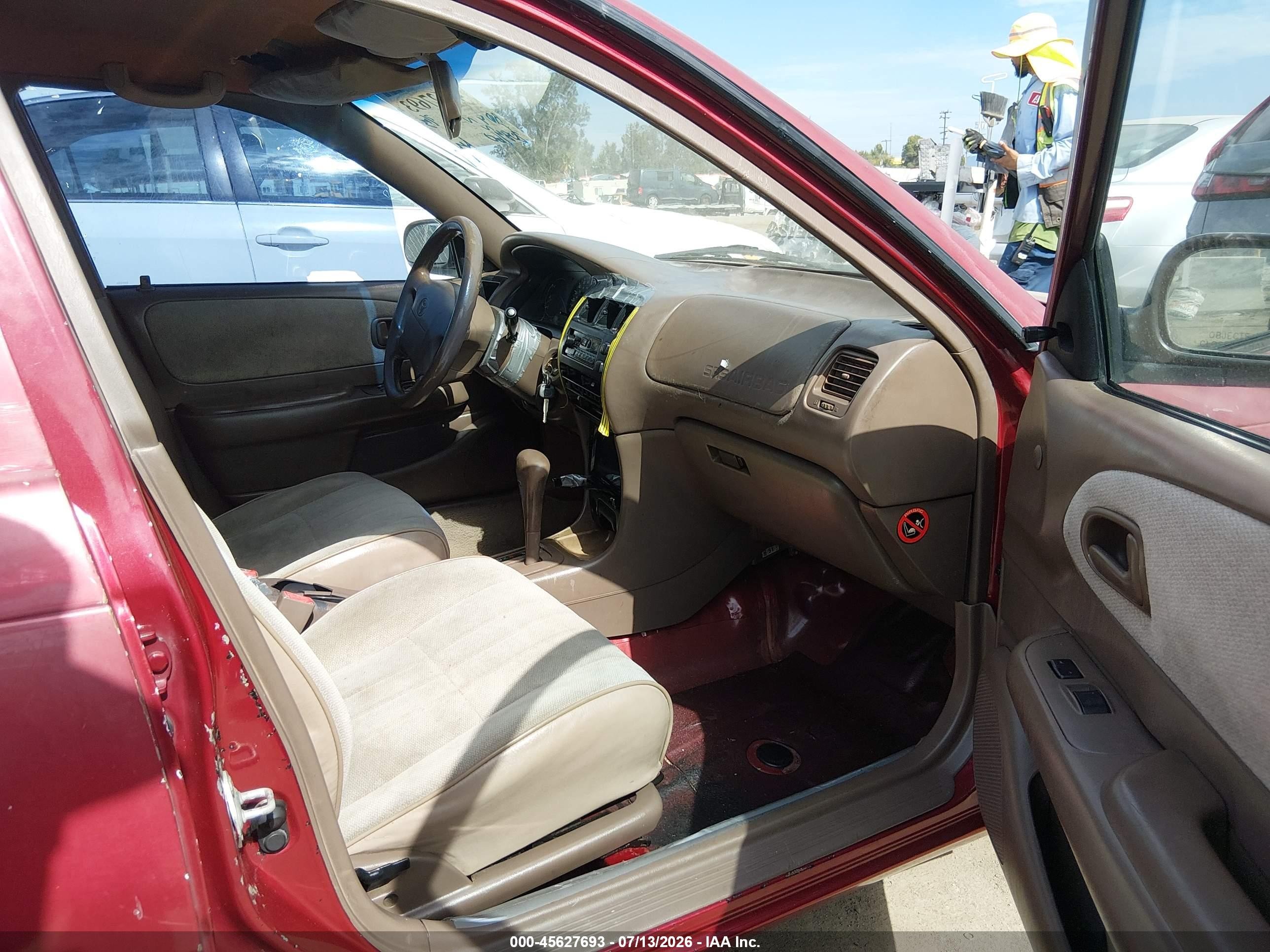 1997 Toyota Corolla Ce Red vin: 1NXBA02E1VZ552536