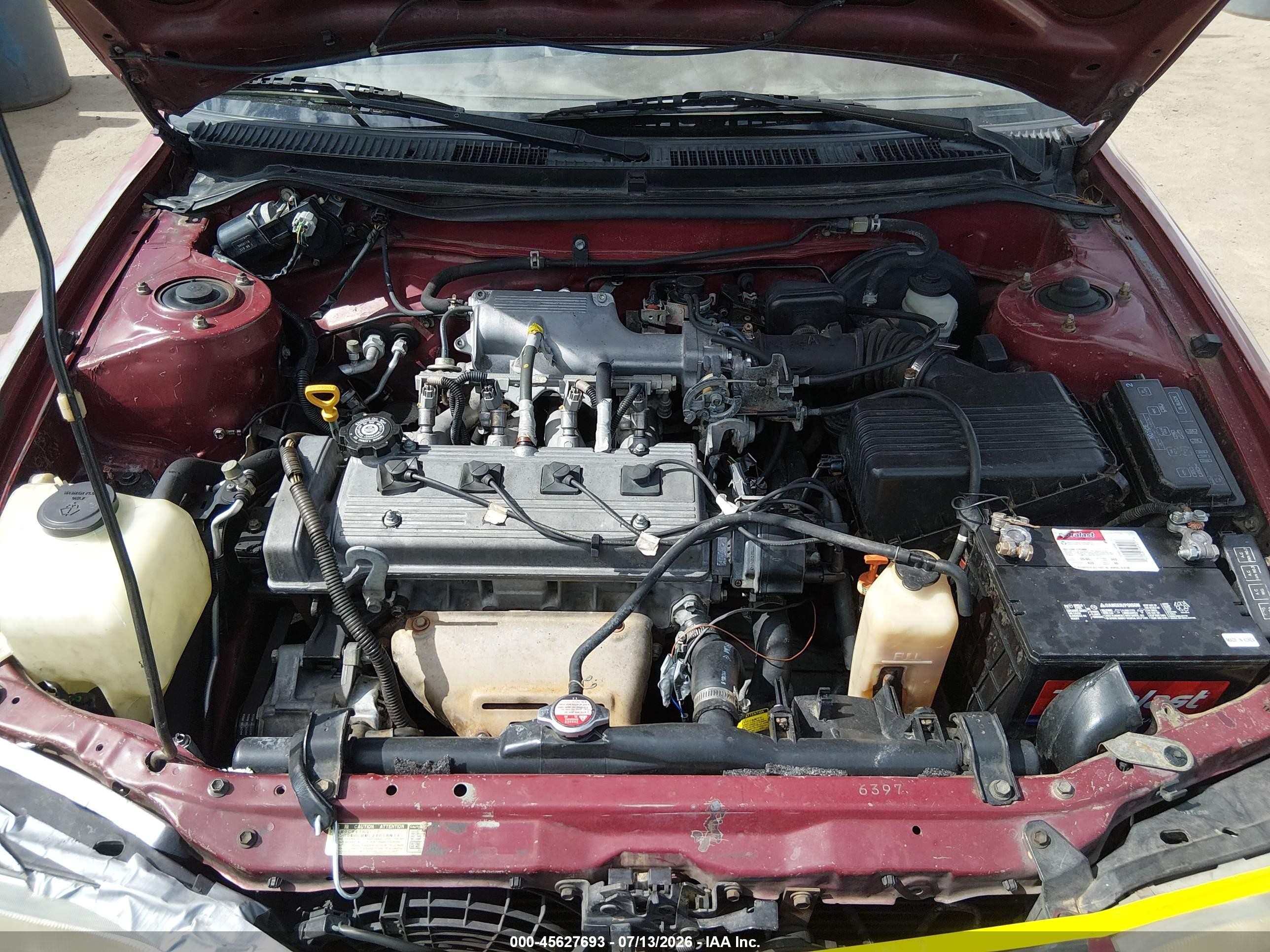 1997 Toyota Corolla Ce Red vin: 1NXBA02E1VZ552536